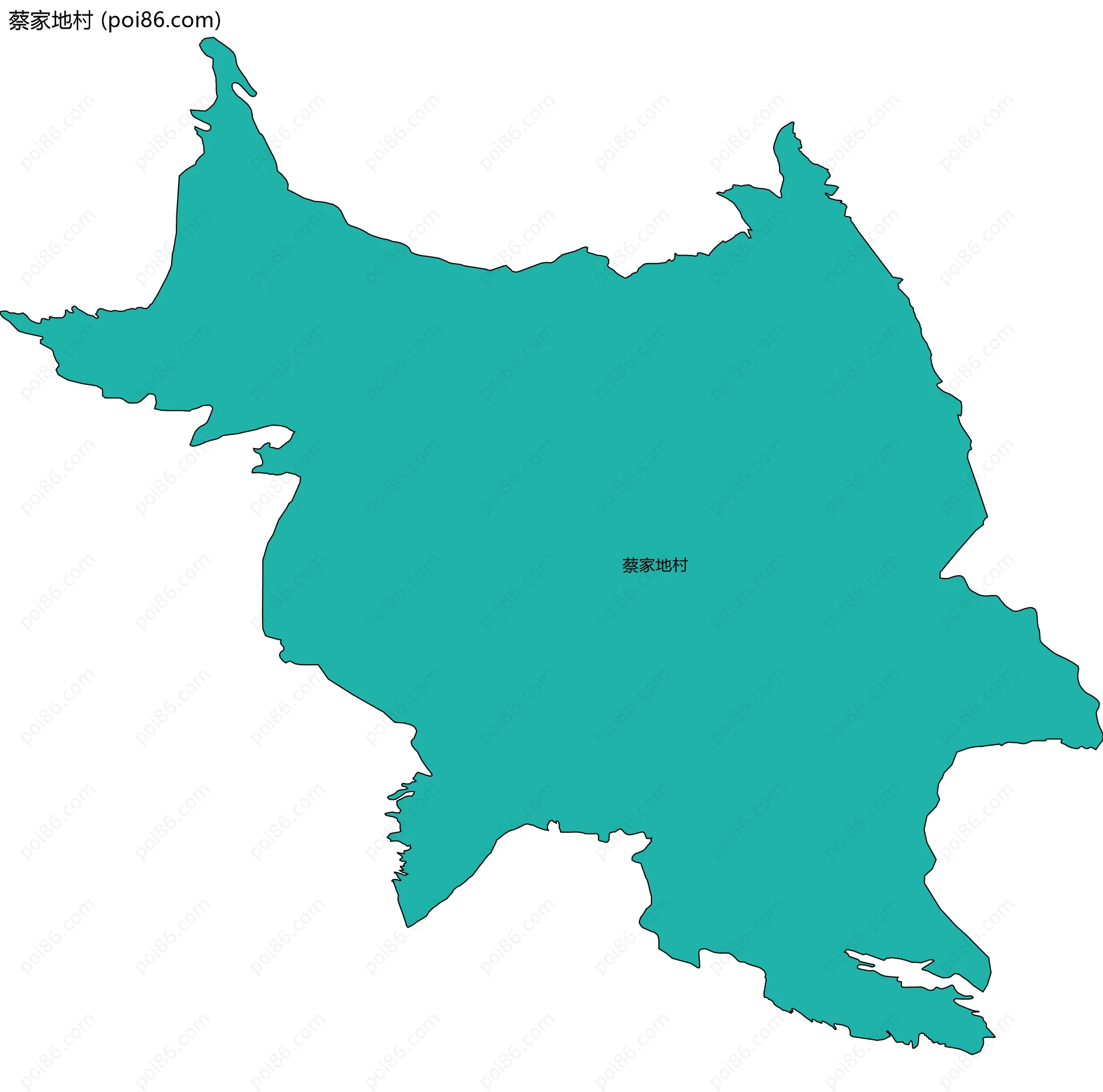 蔡家地村边界地图