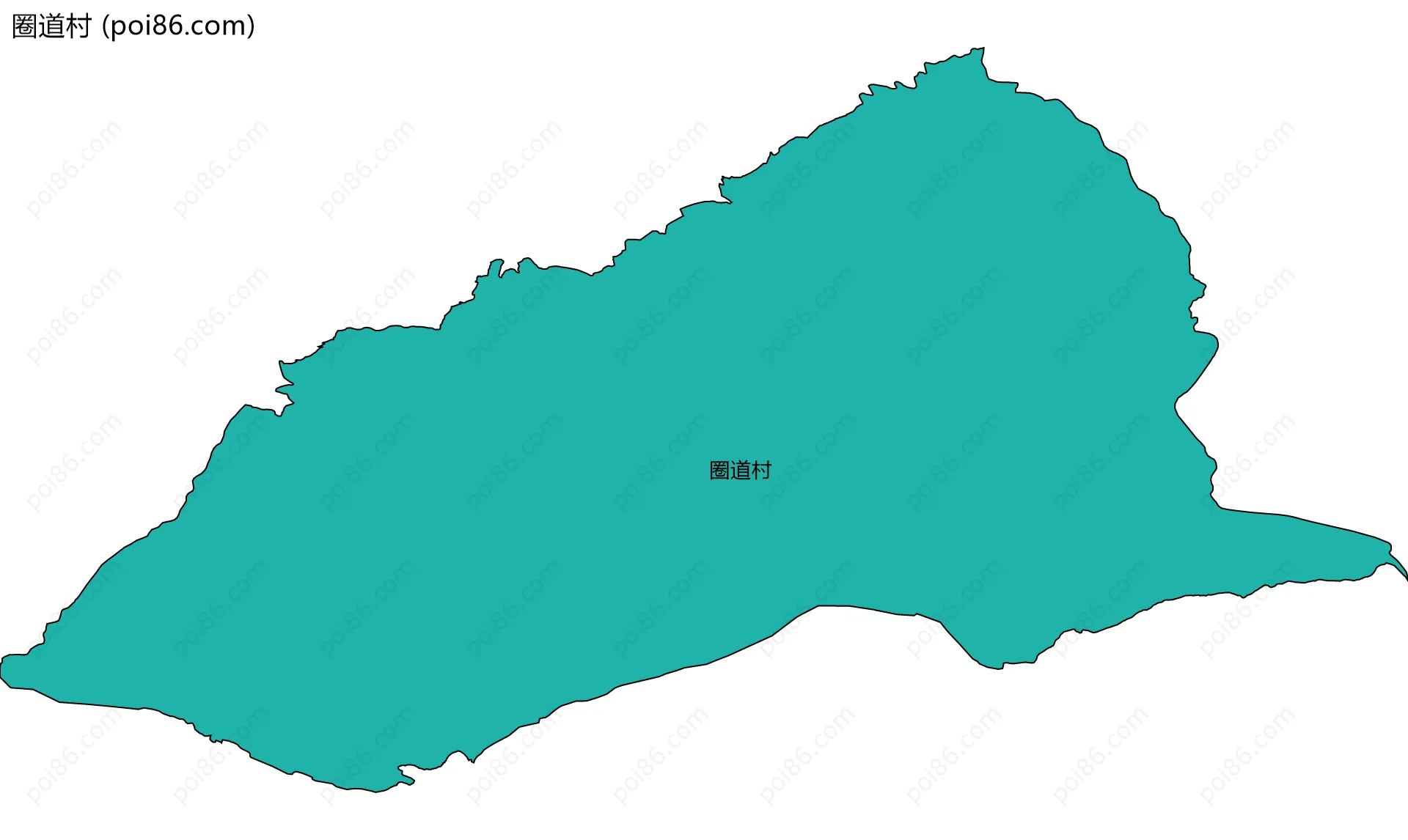 圈道村边界地图