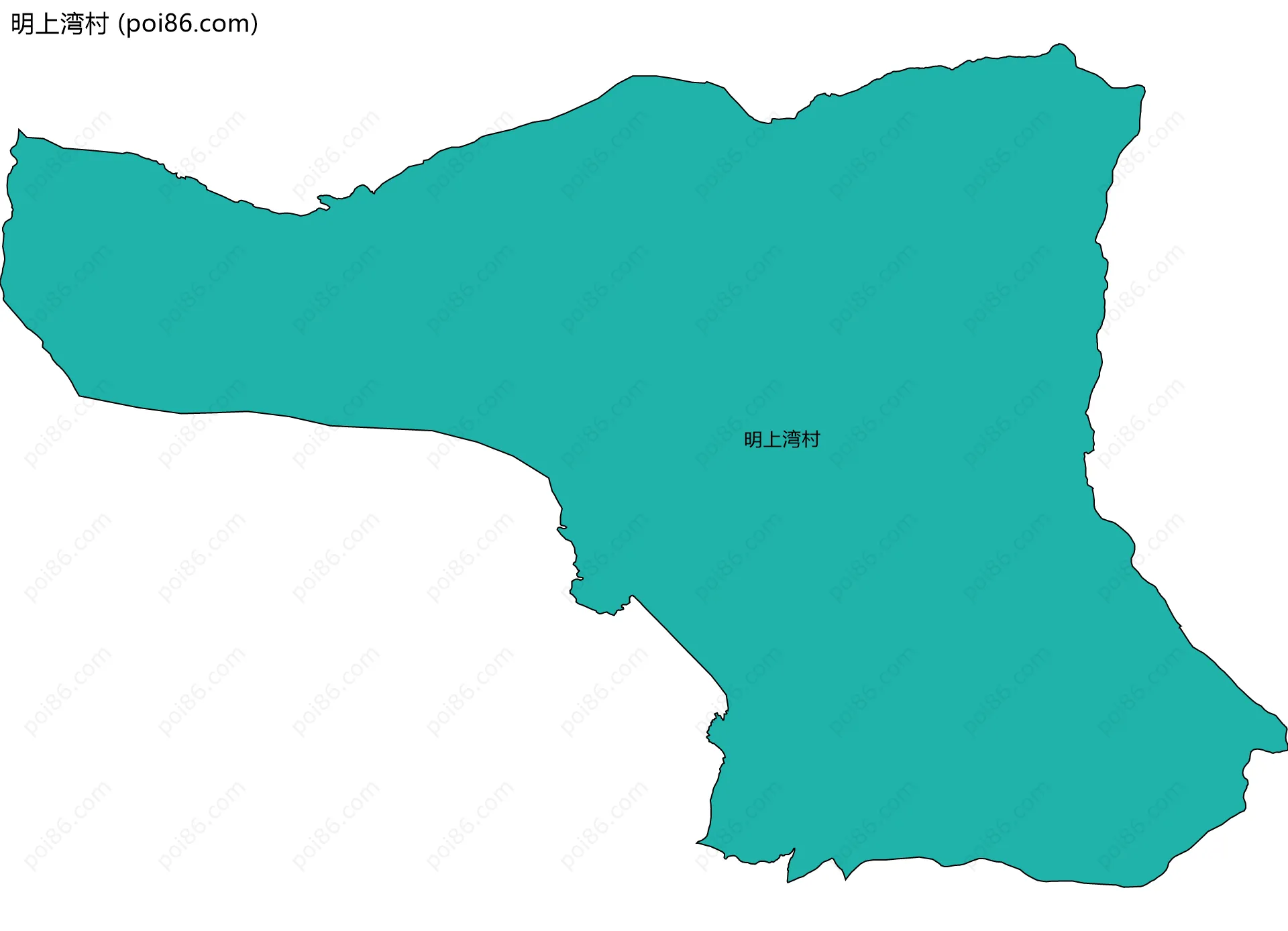 明上湾村边界地图