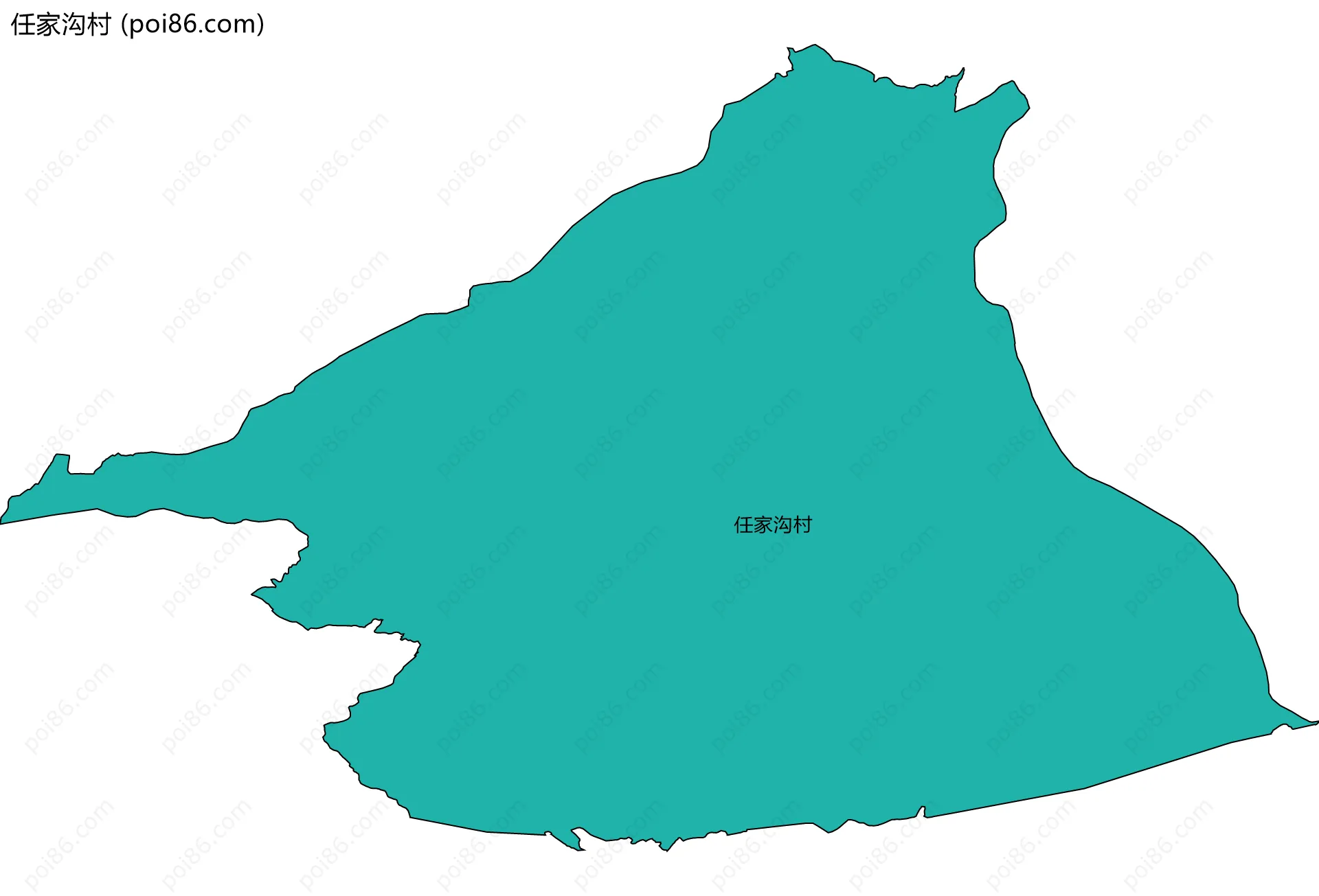任家沟村边界地图