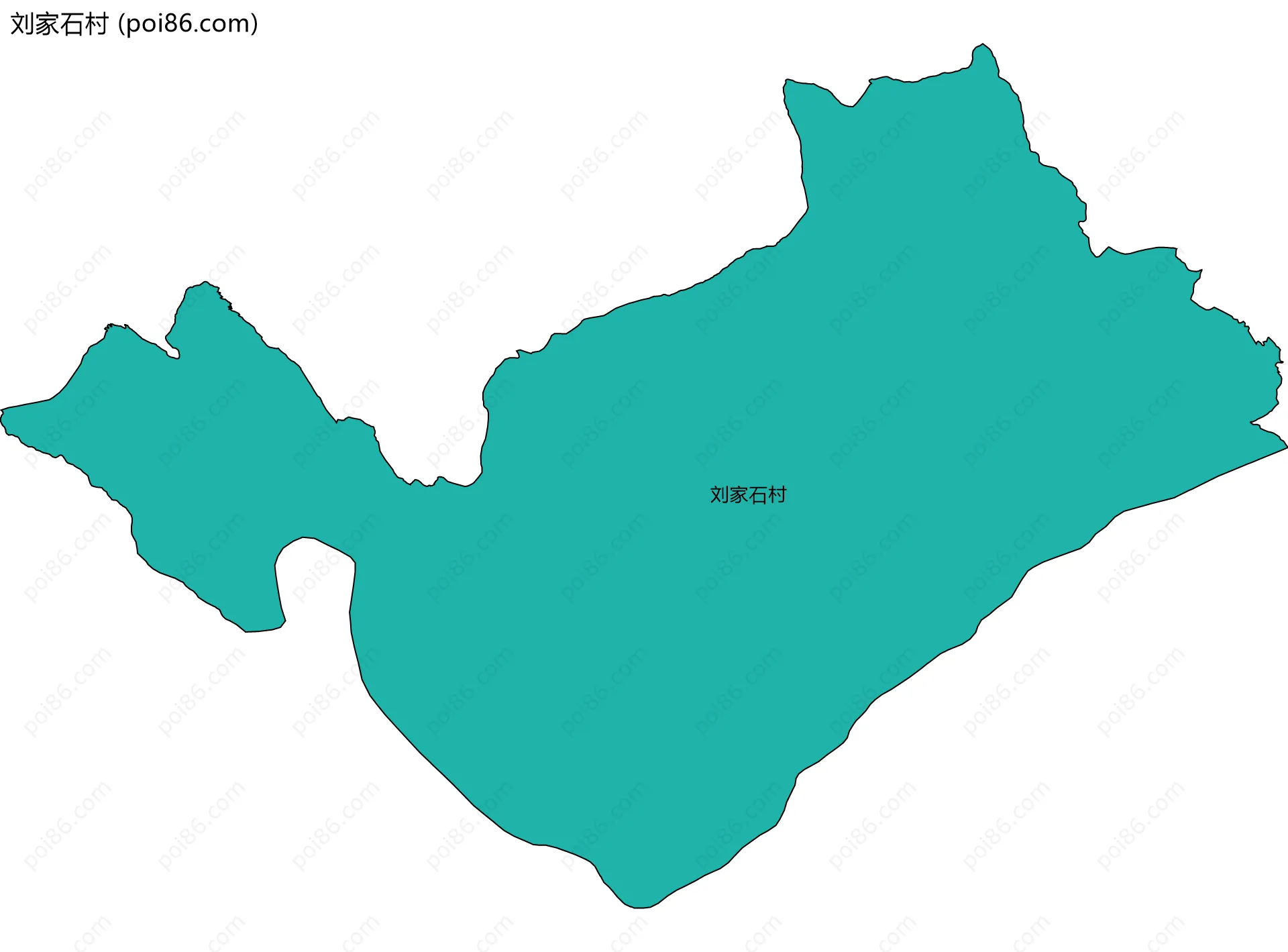 刘家石村边界地图