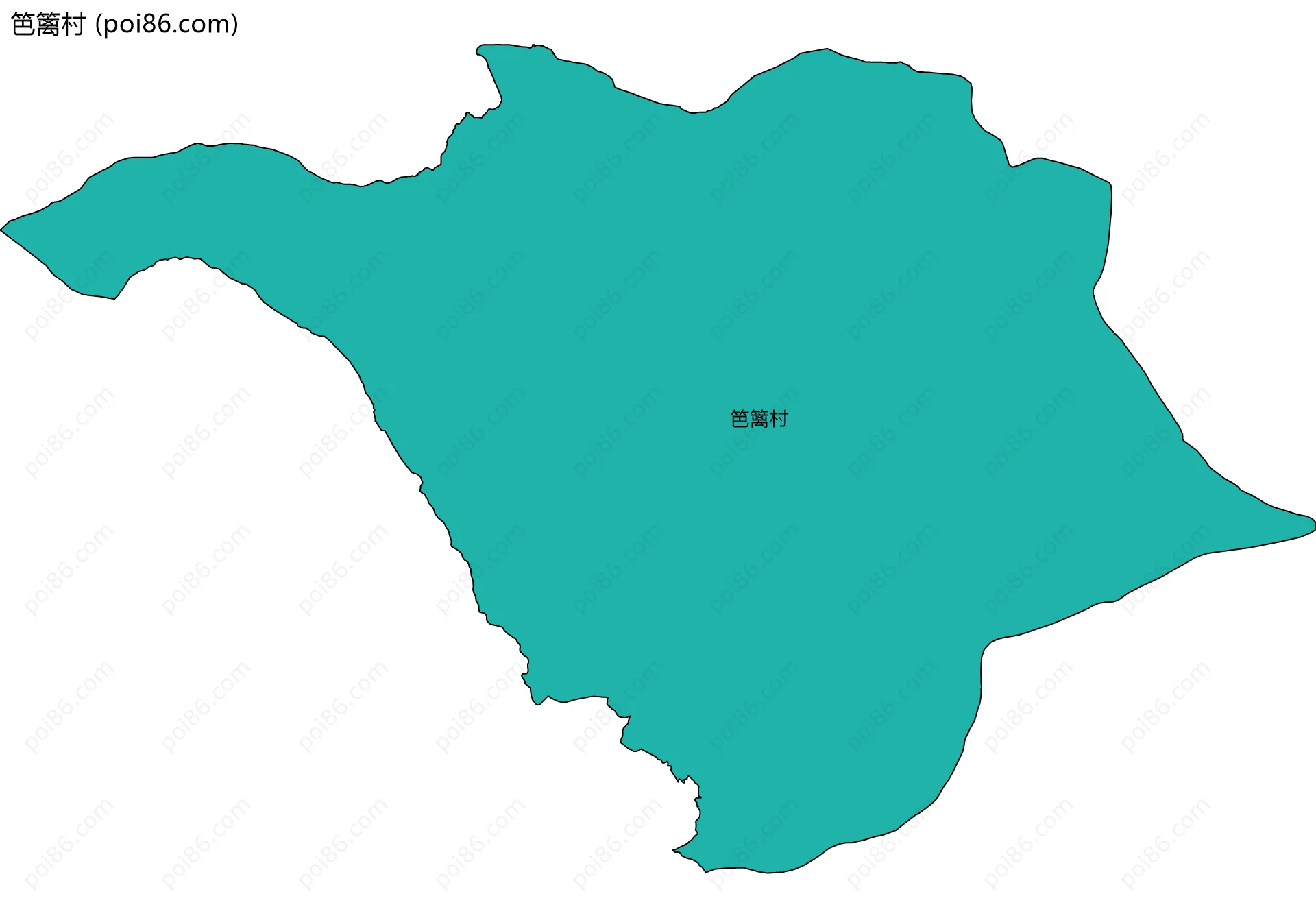 笆篱村边界地图