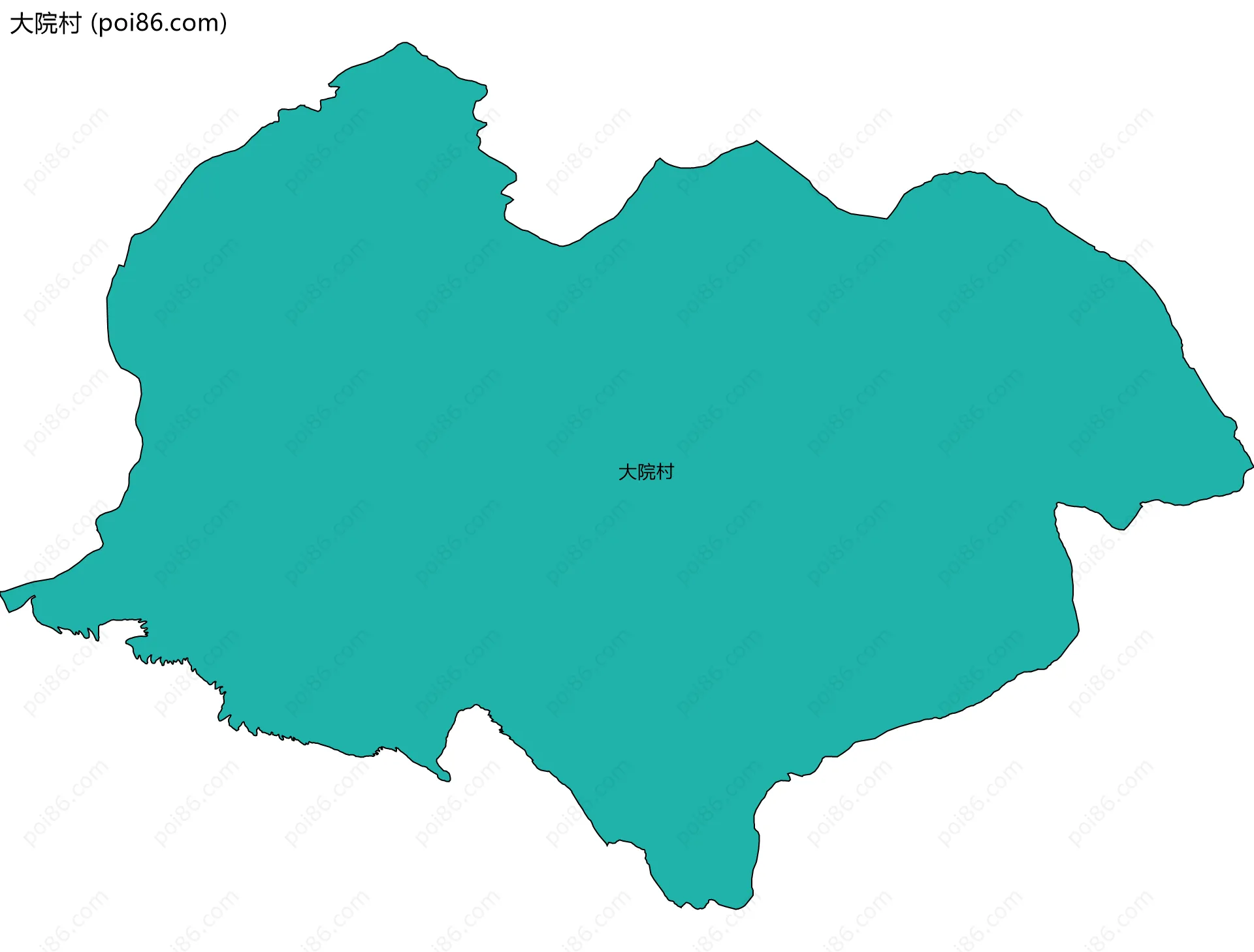大院村边界地图