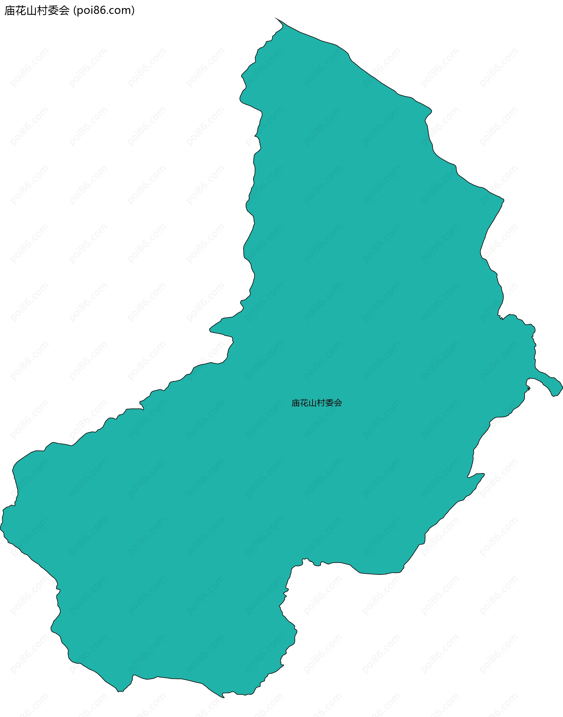 庙花山村委会边界地图