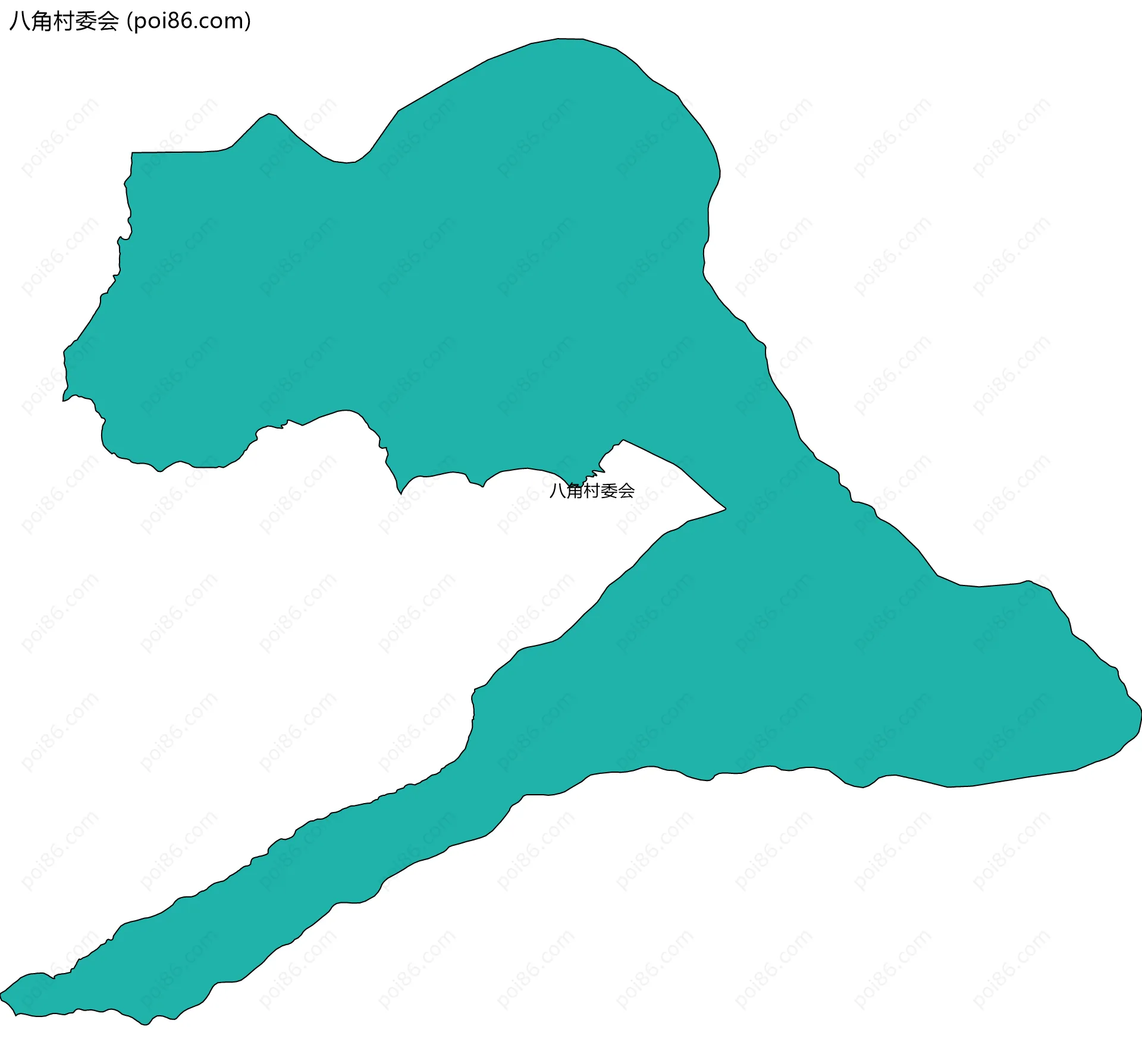 八角村委会边界地图