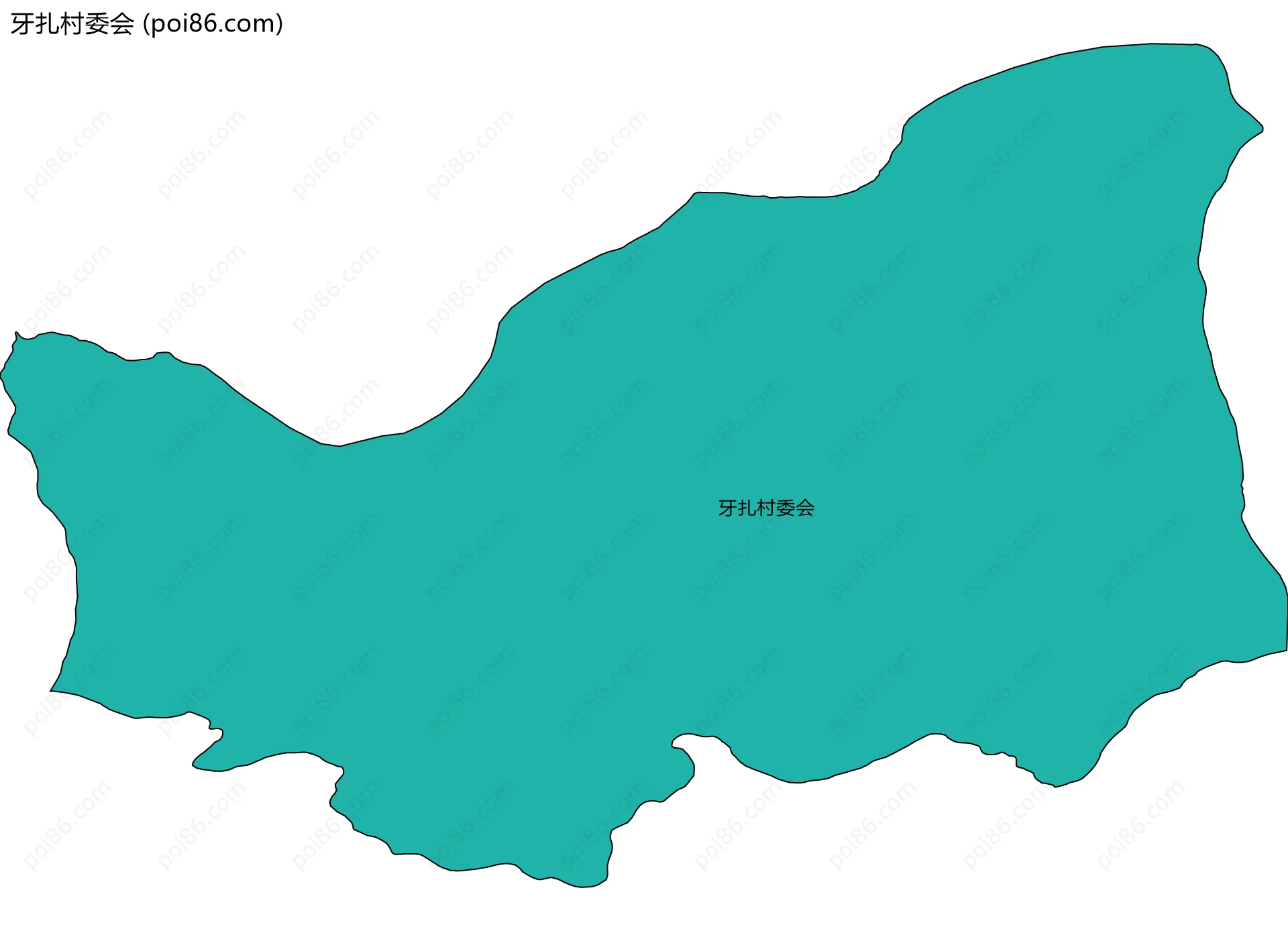牙扎村委会边界地图