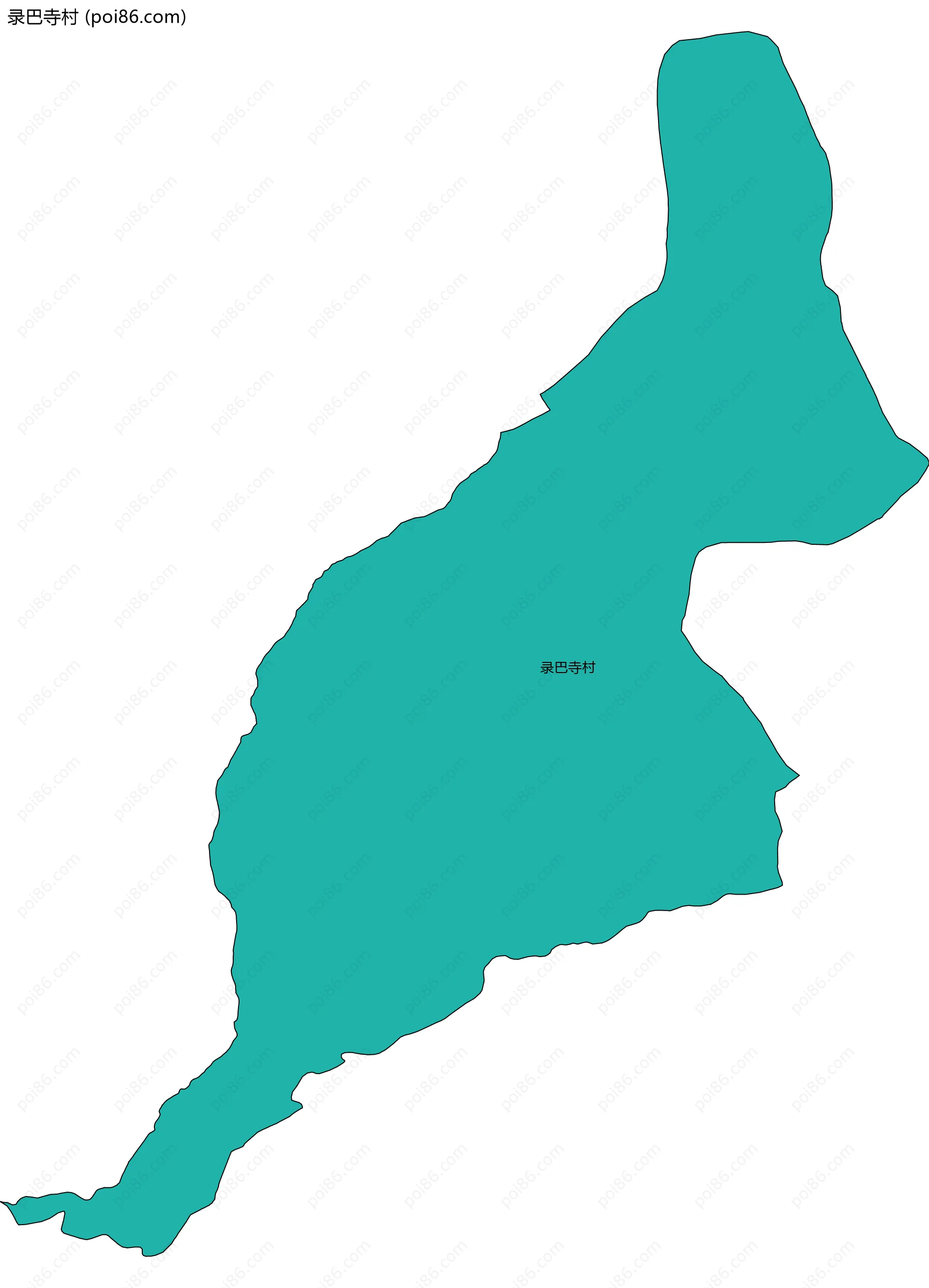 录巴寺村边界地图