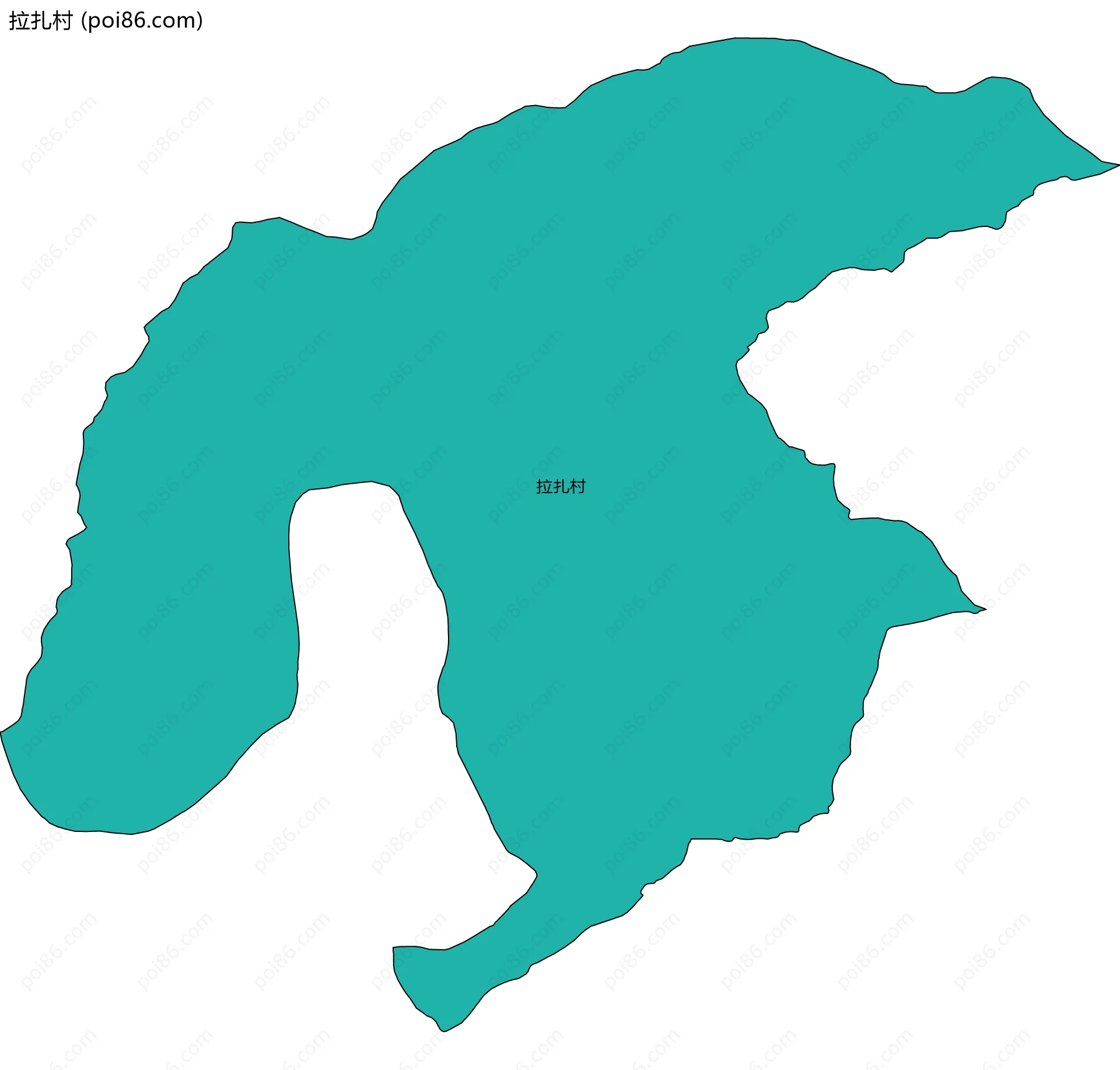 拉扎村边界地图