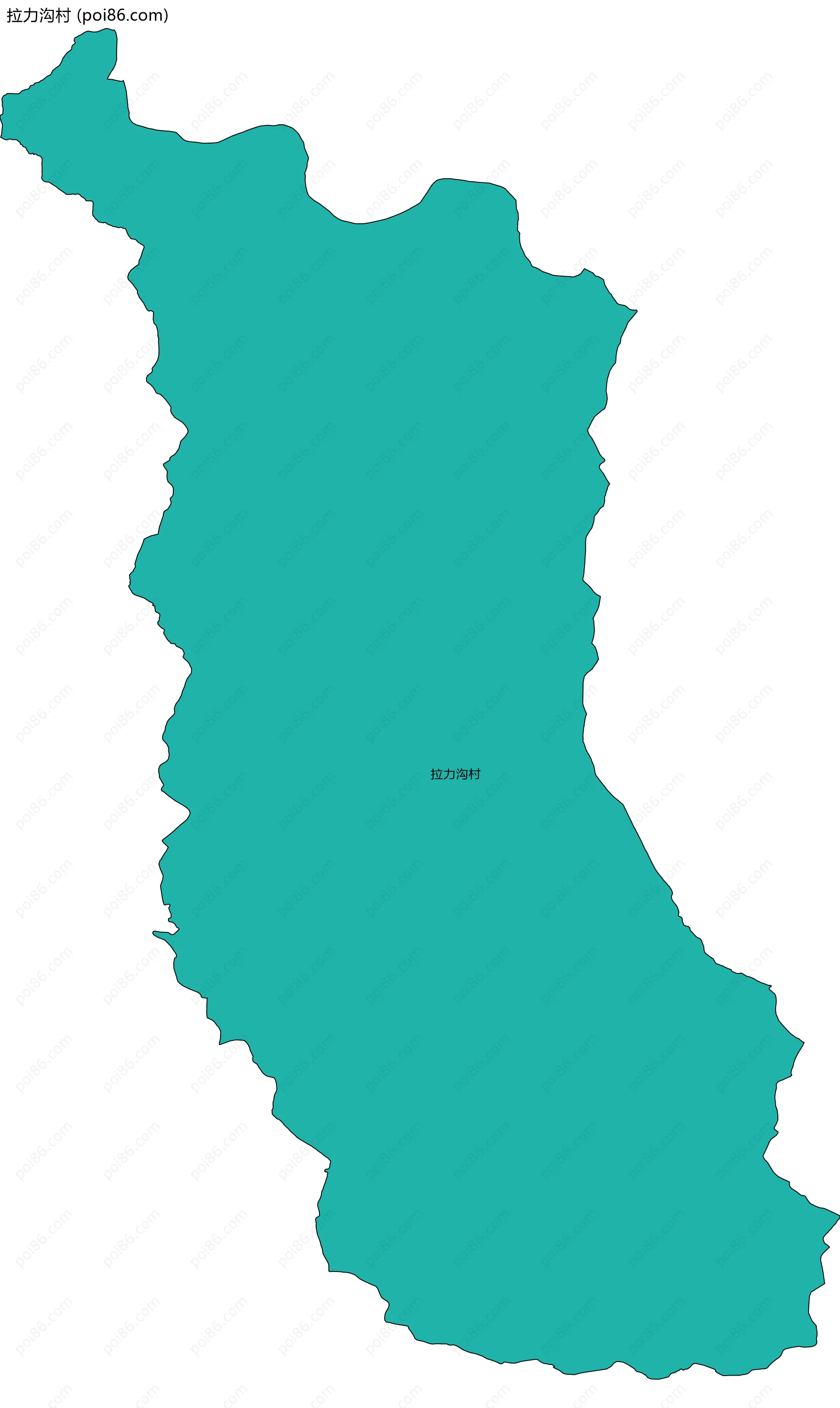 拉力沟村边界地图