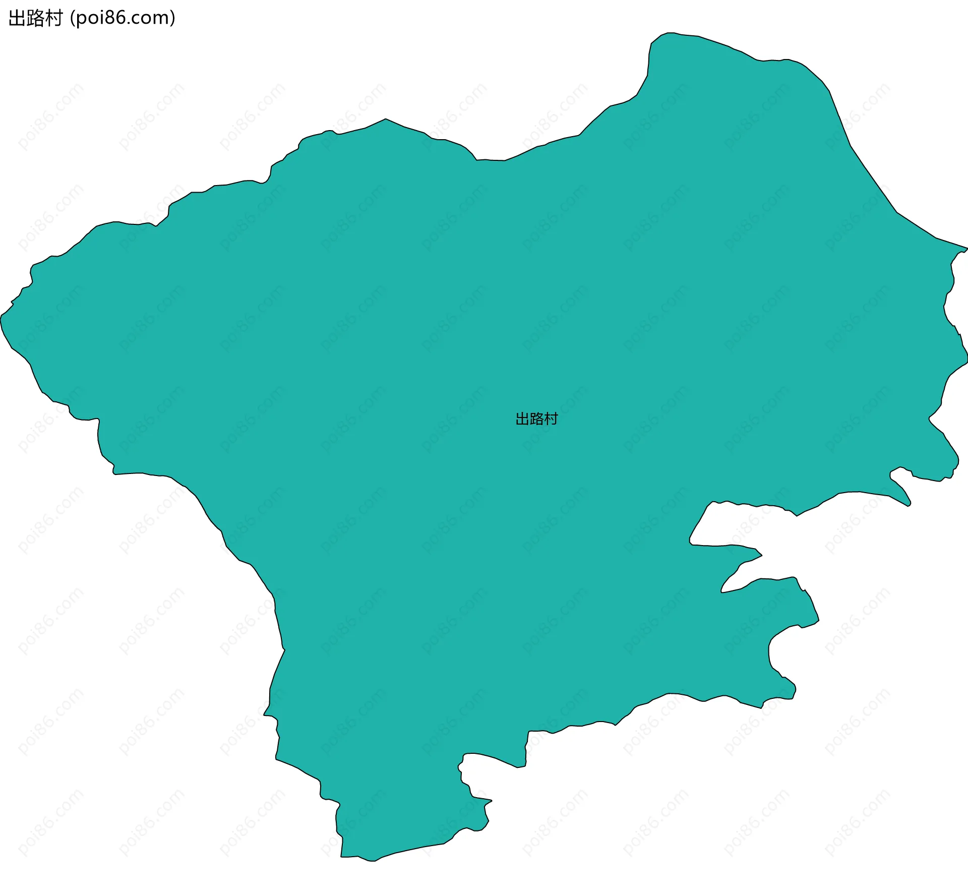出路村边界地图