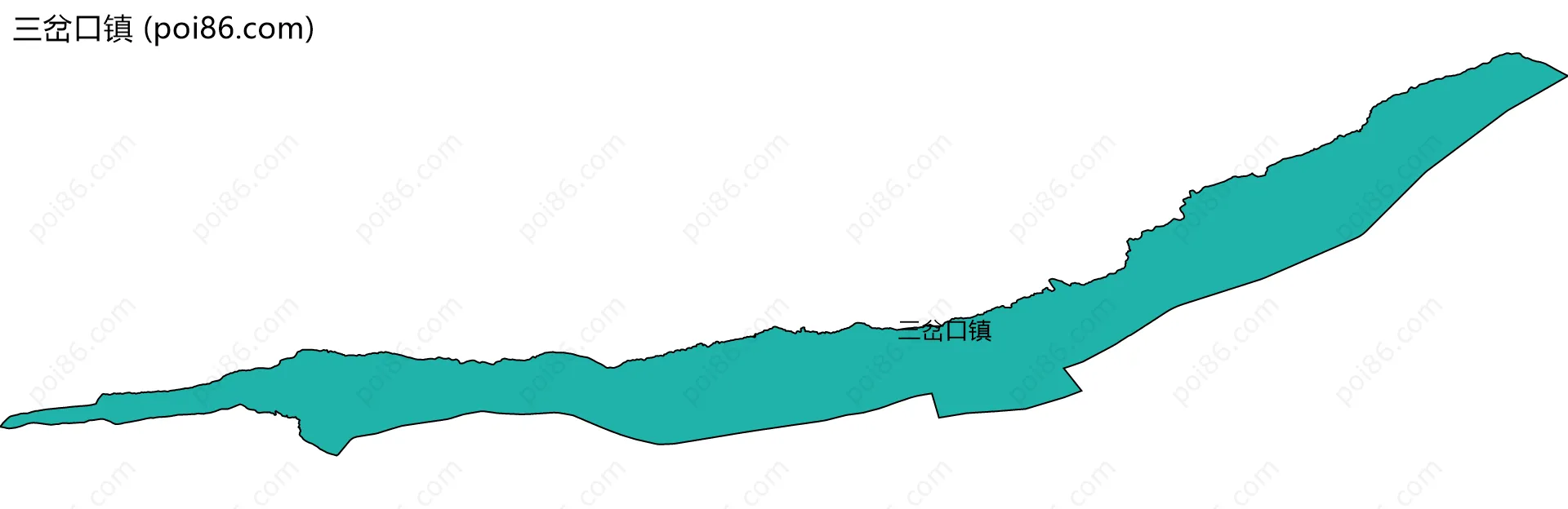 三岔口镇边界地图