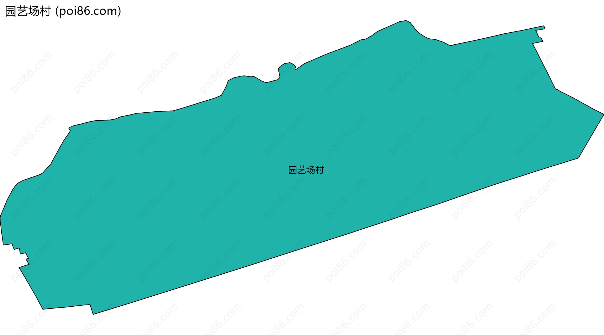 园艺场村边界地图