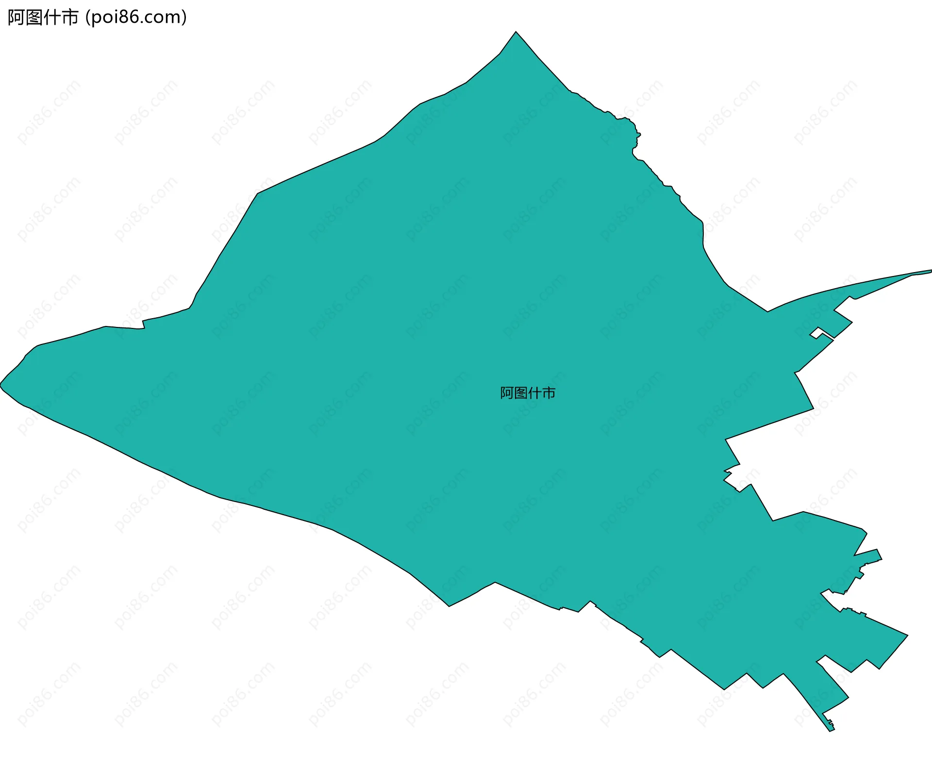 阿图什市边界地图