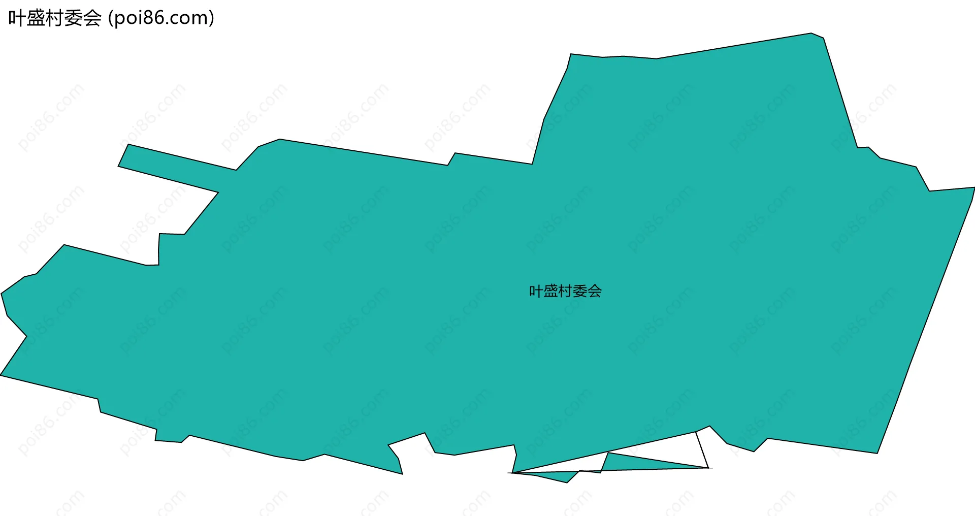 叶盛村委会边界地图