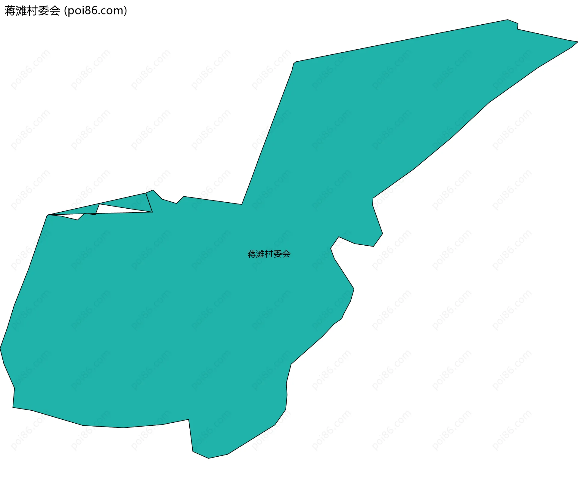 蒋滩村委会边界地图