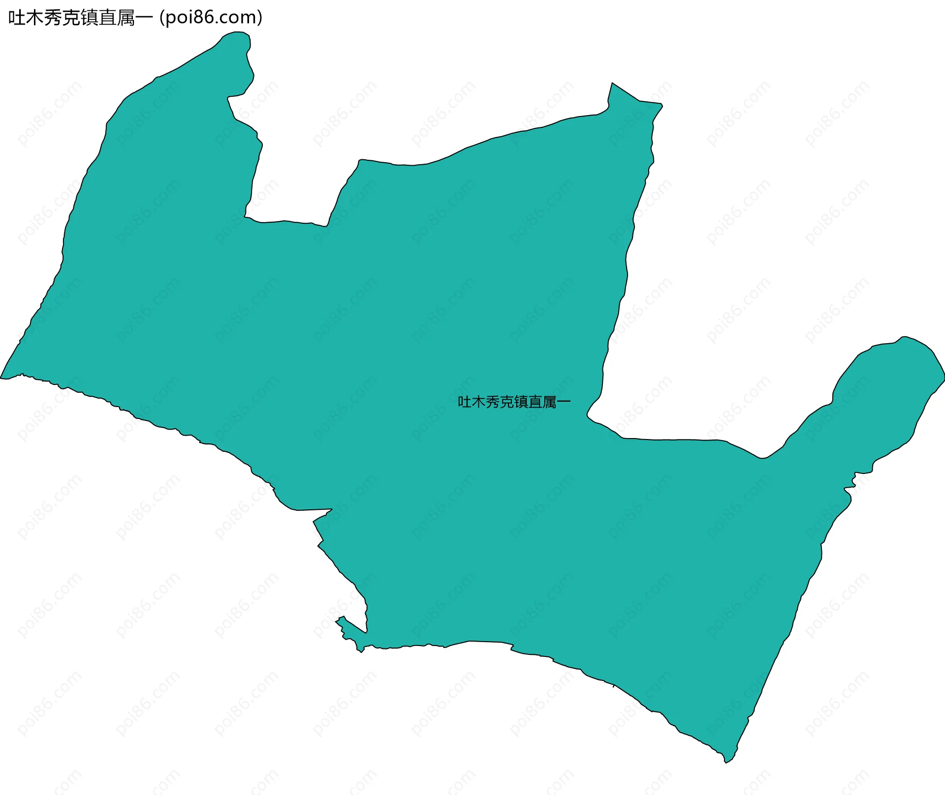 吐木秀克镇直属一边界地图