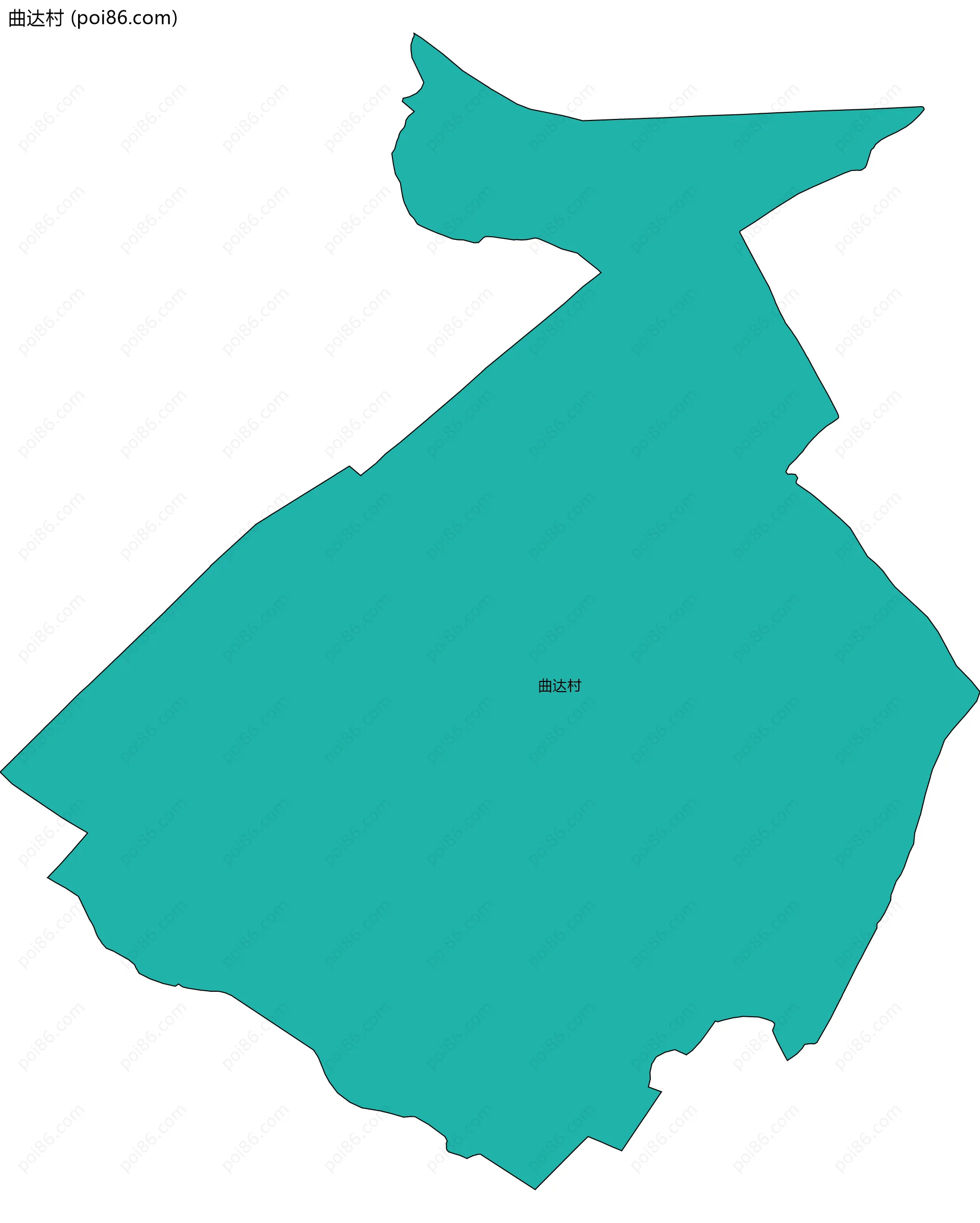 曲达村边界地图