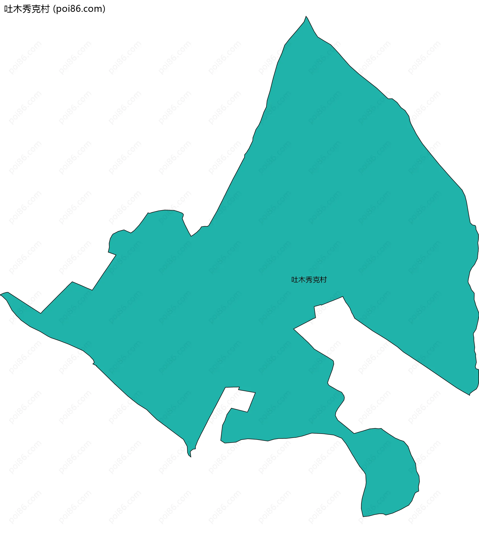 吐木秀克村边界地图
