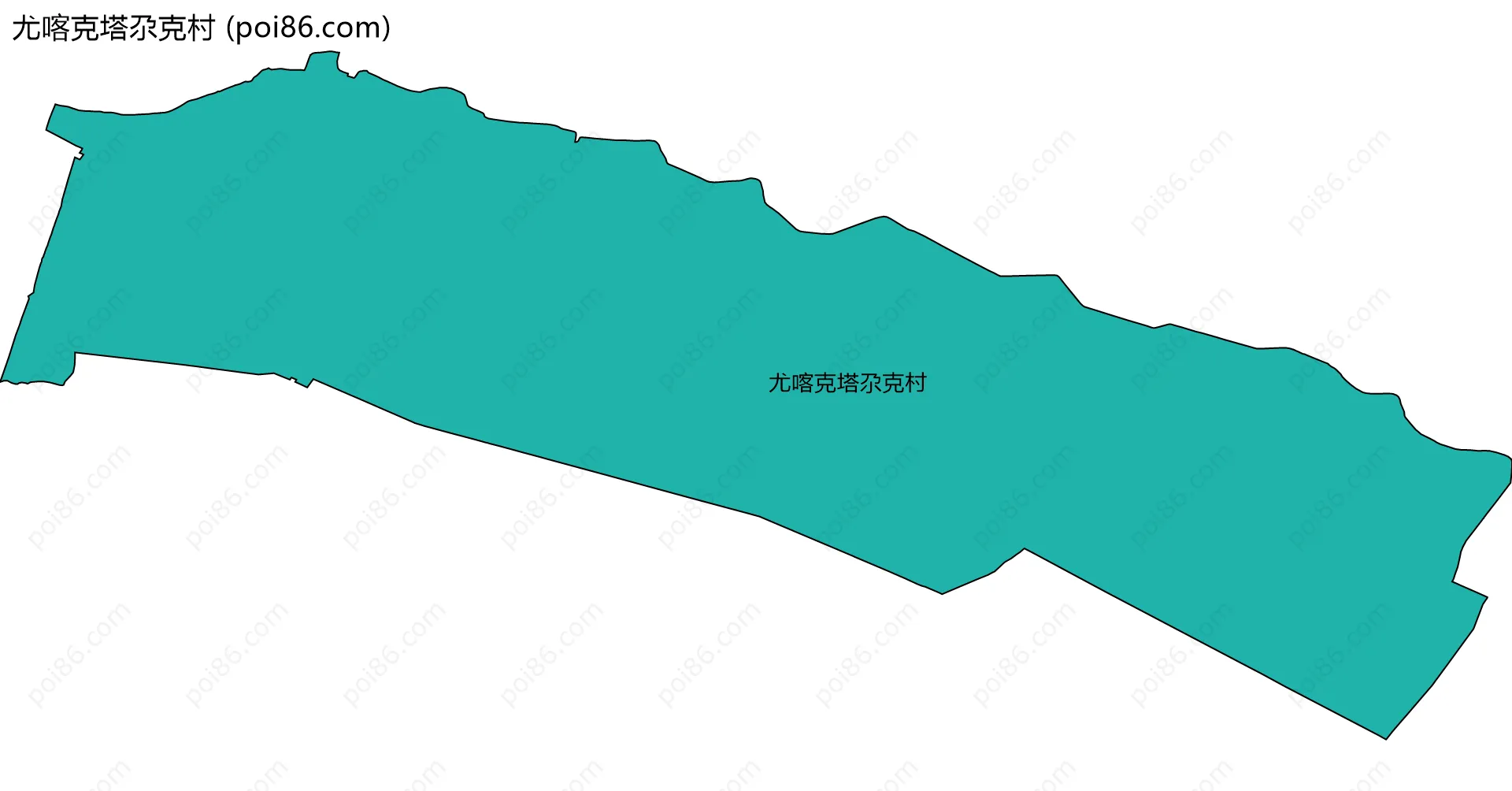 尤喀克塔尕克村边界地图