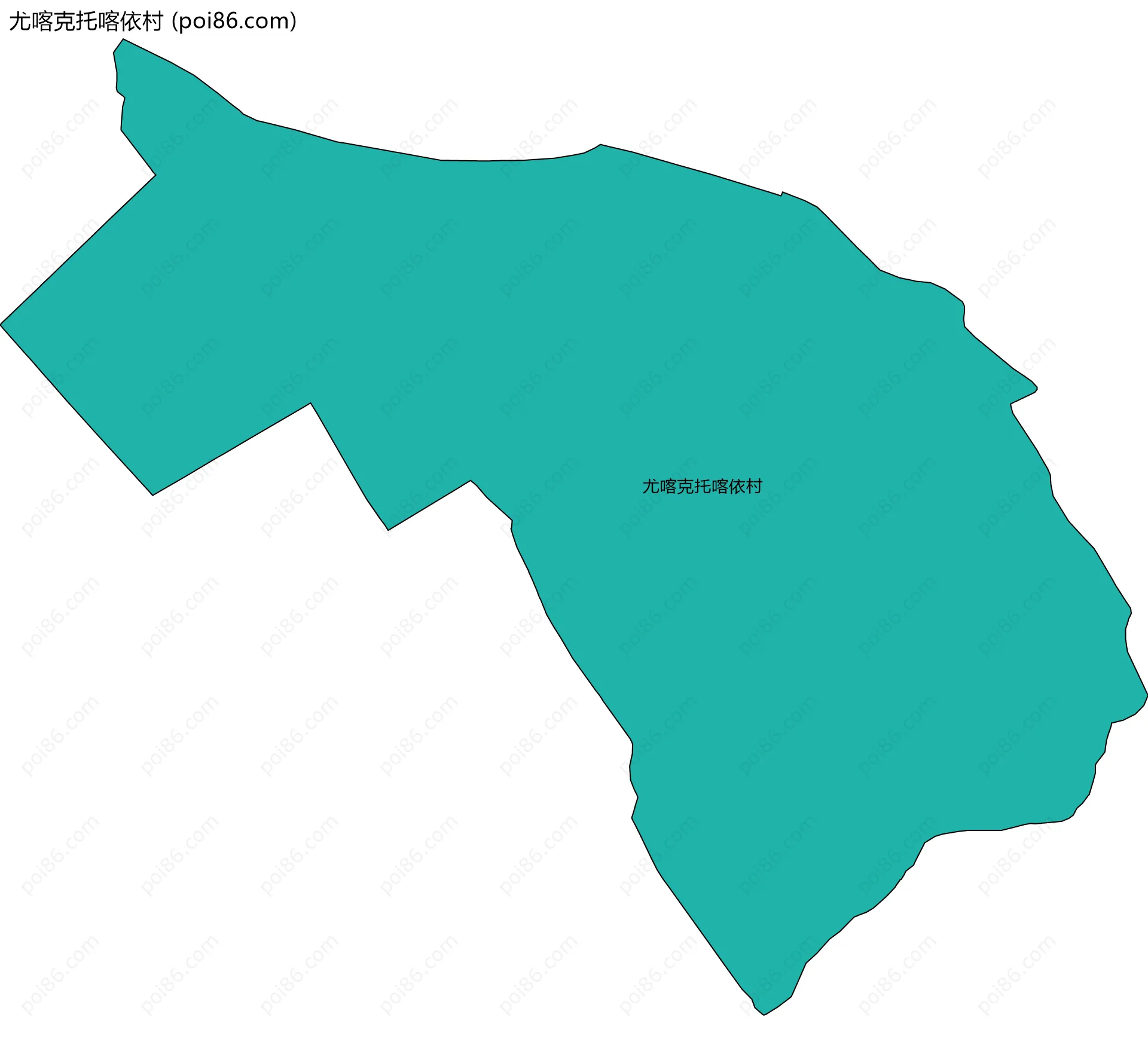 尤喀克托喀依村边界地图