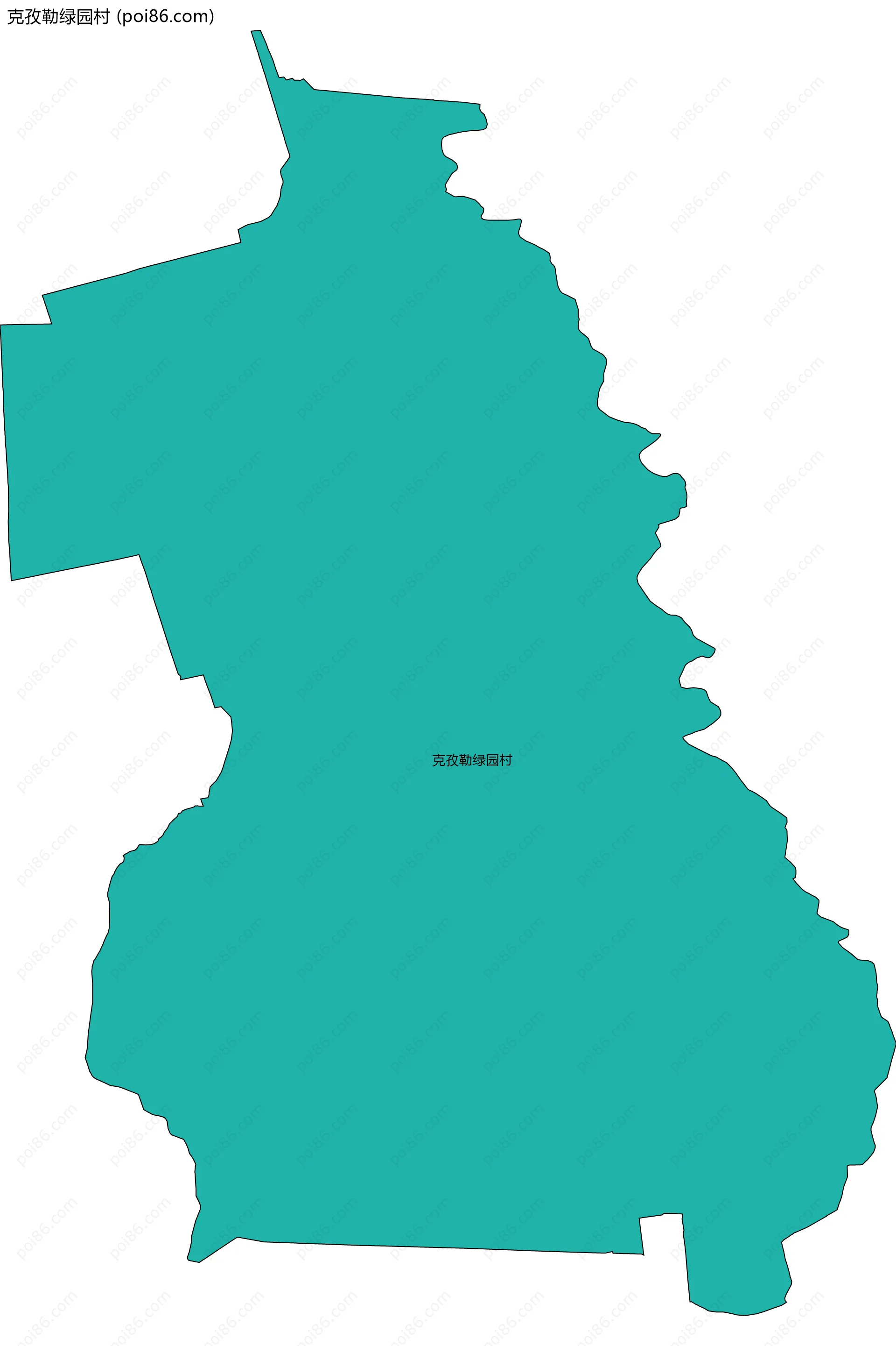 克孜勒绿园村边界地图
