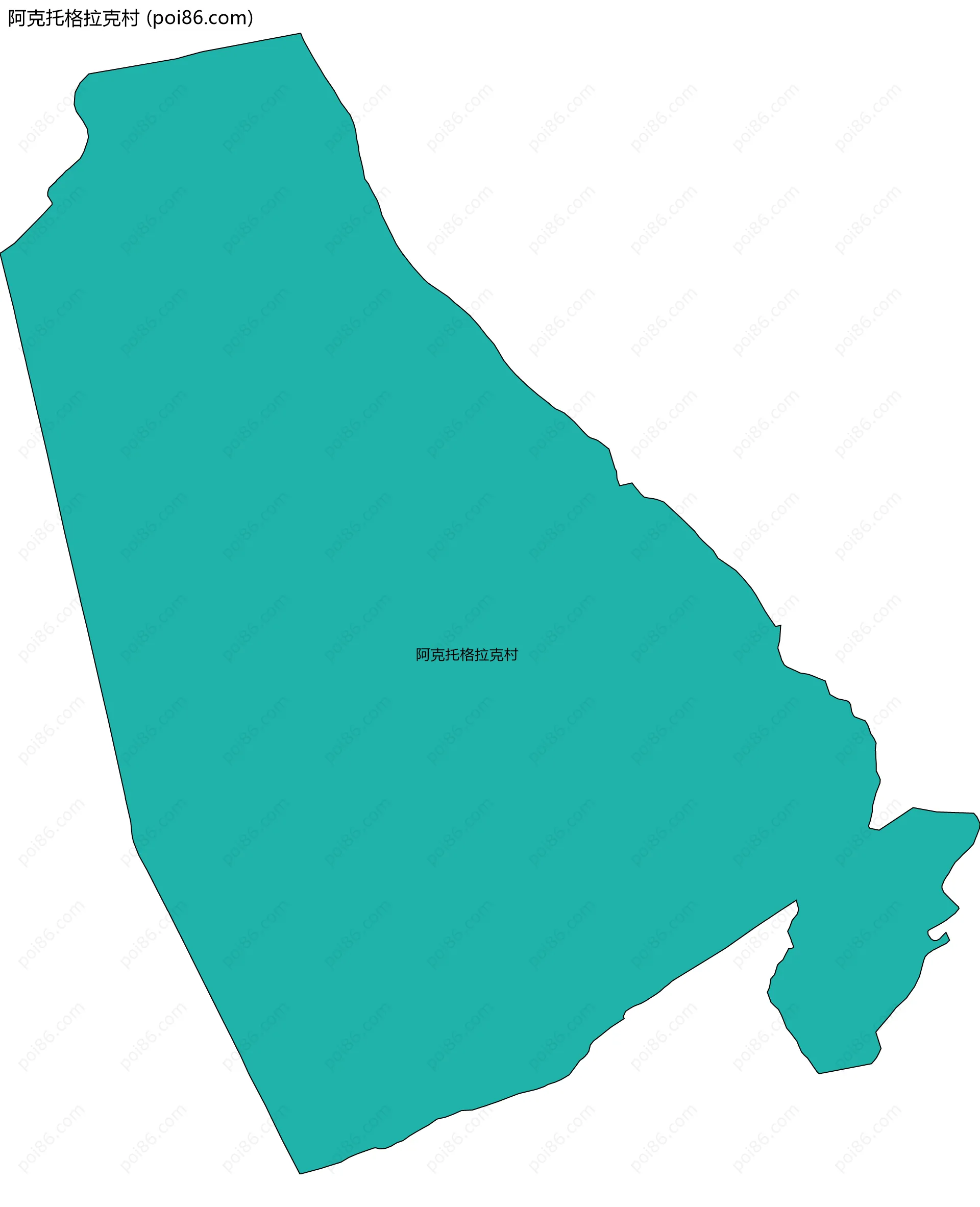 阿克托格拉克村边界地图