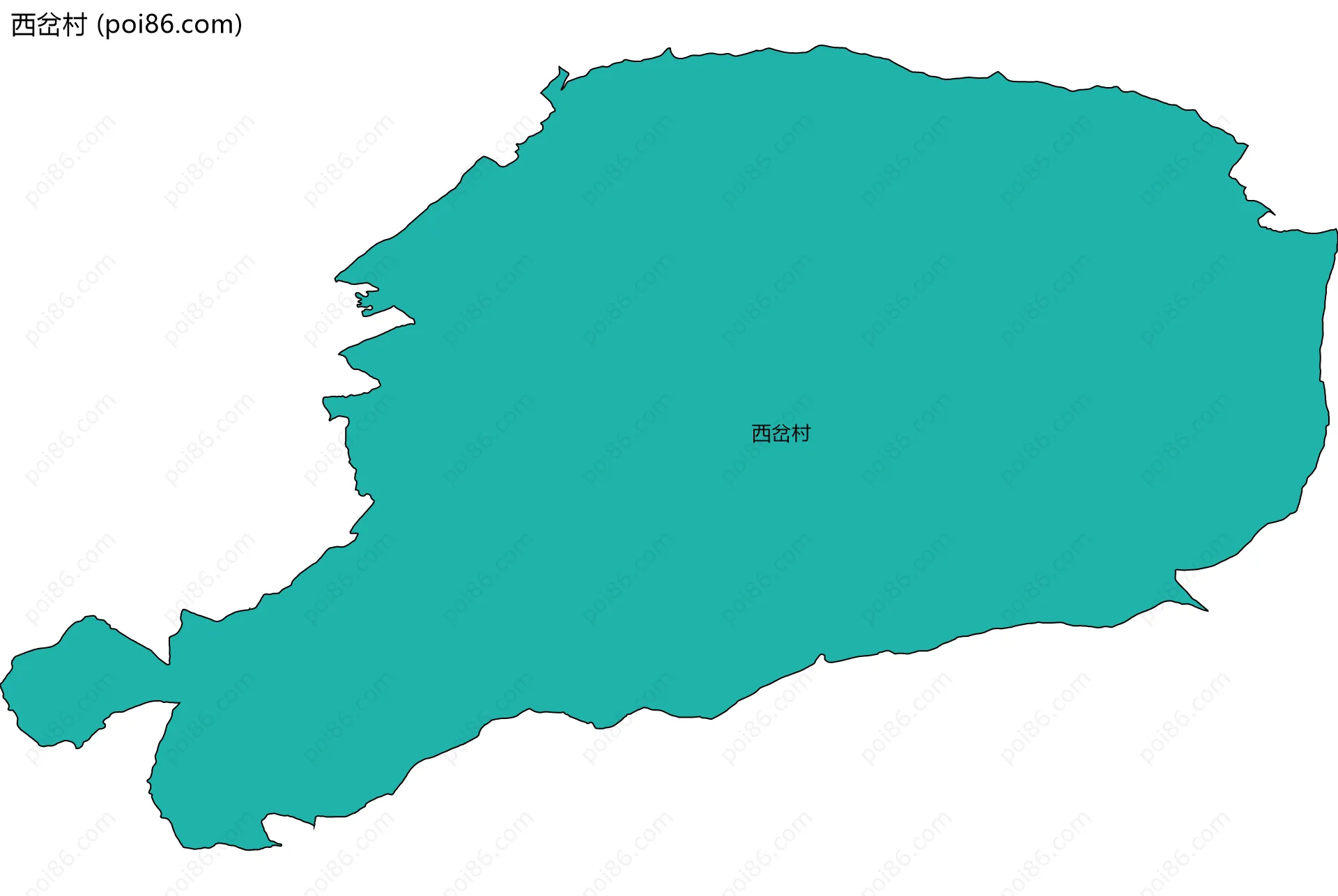 西岔村边界地图