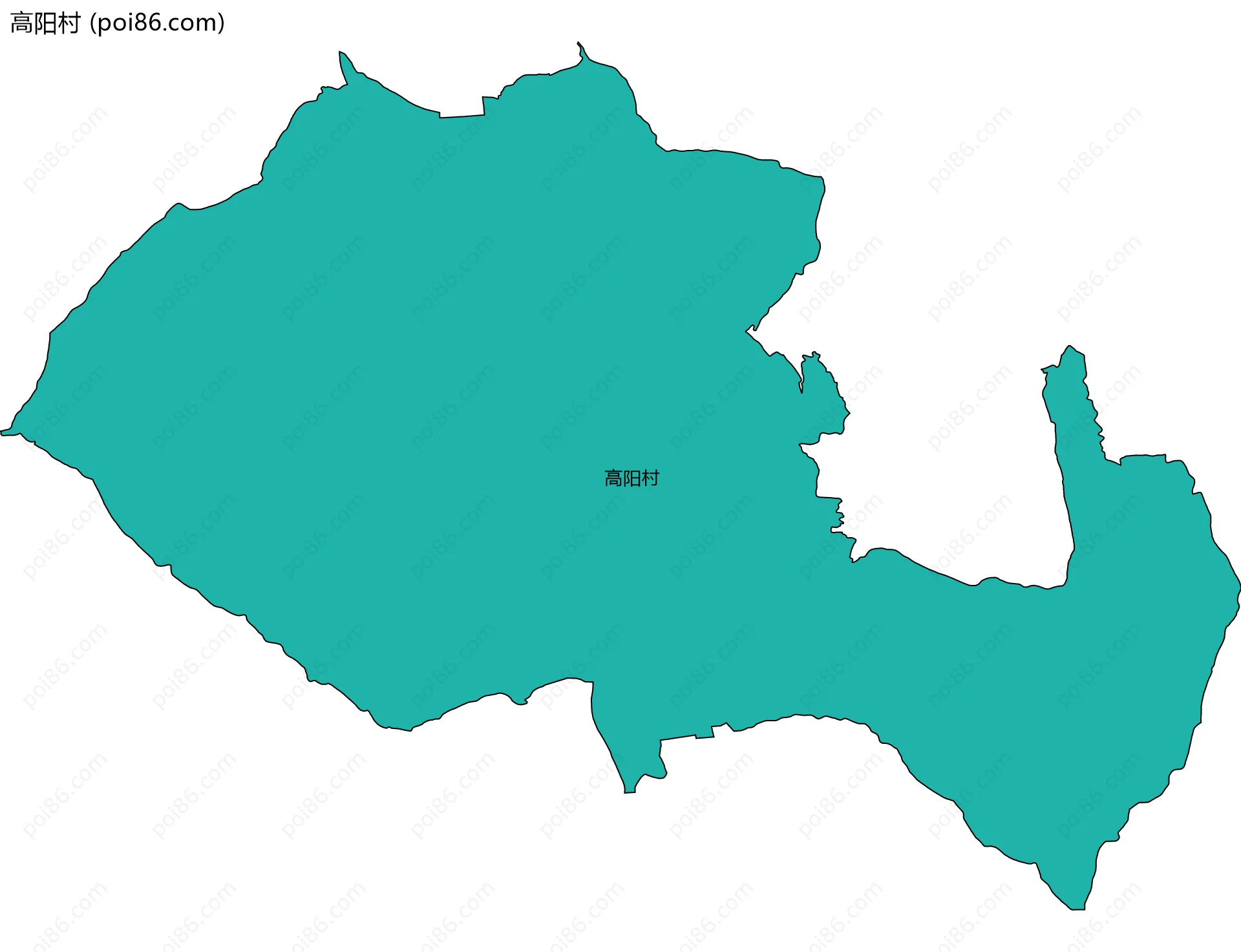 高阳村边界地图