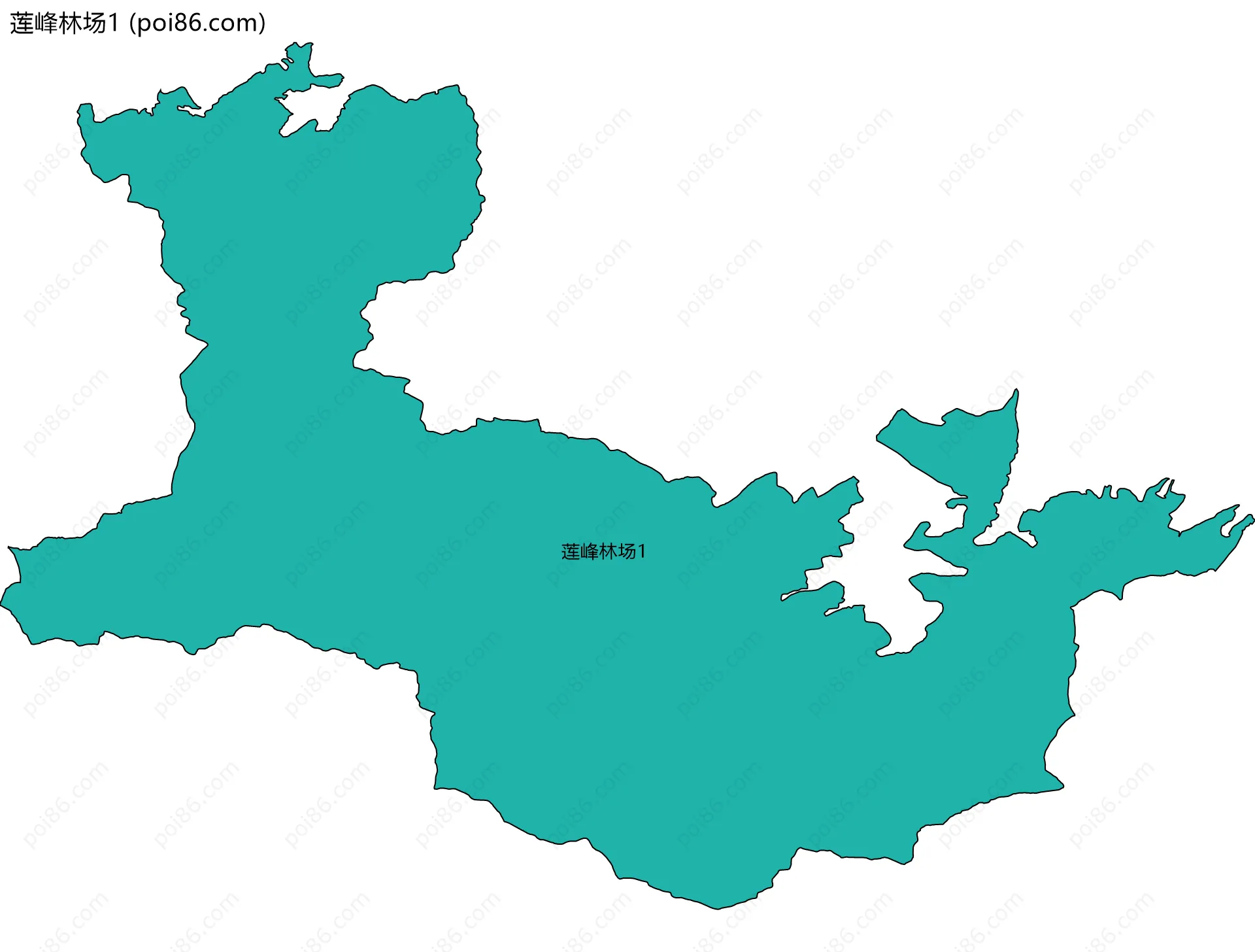 莲峰林场1边界地图