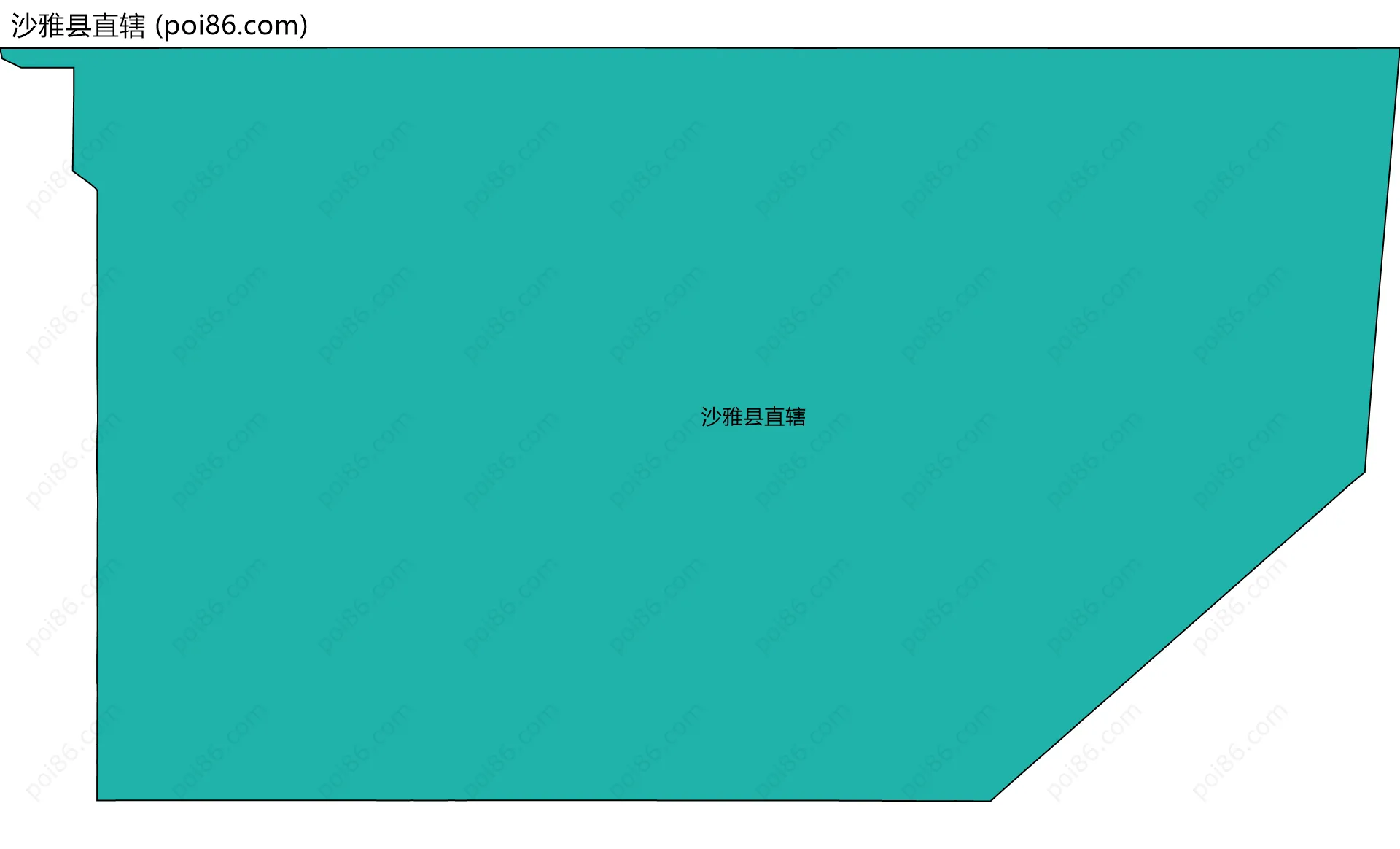 沙雅县直辖边界地图