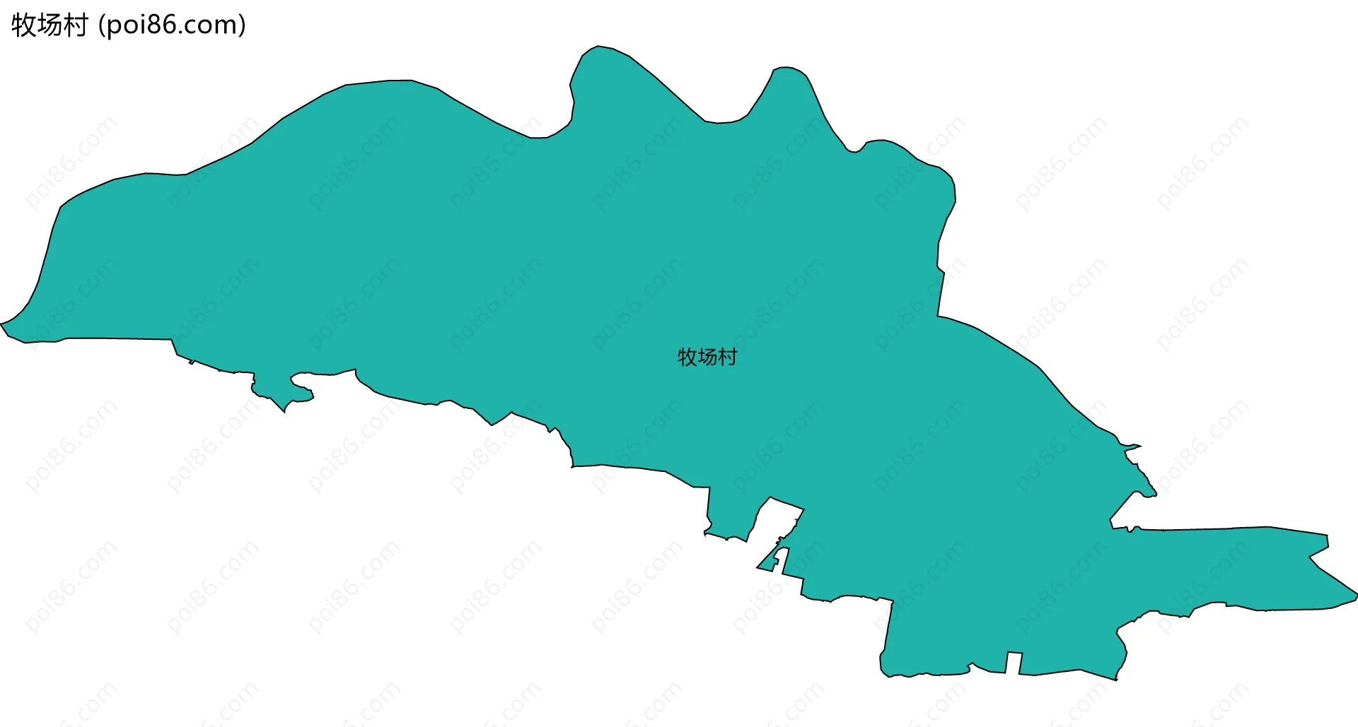 牧场村边界地图