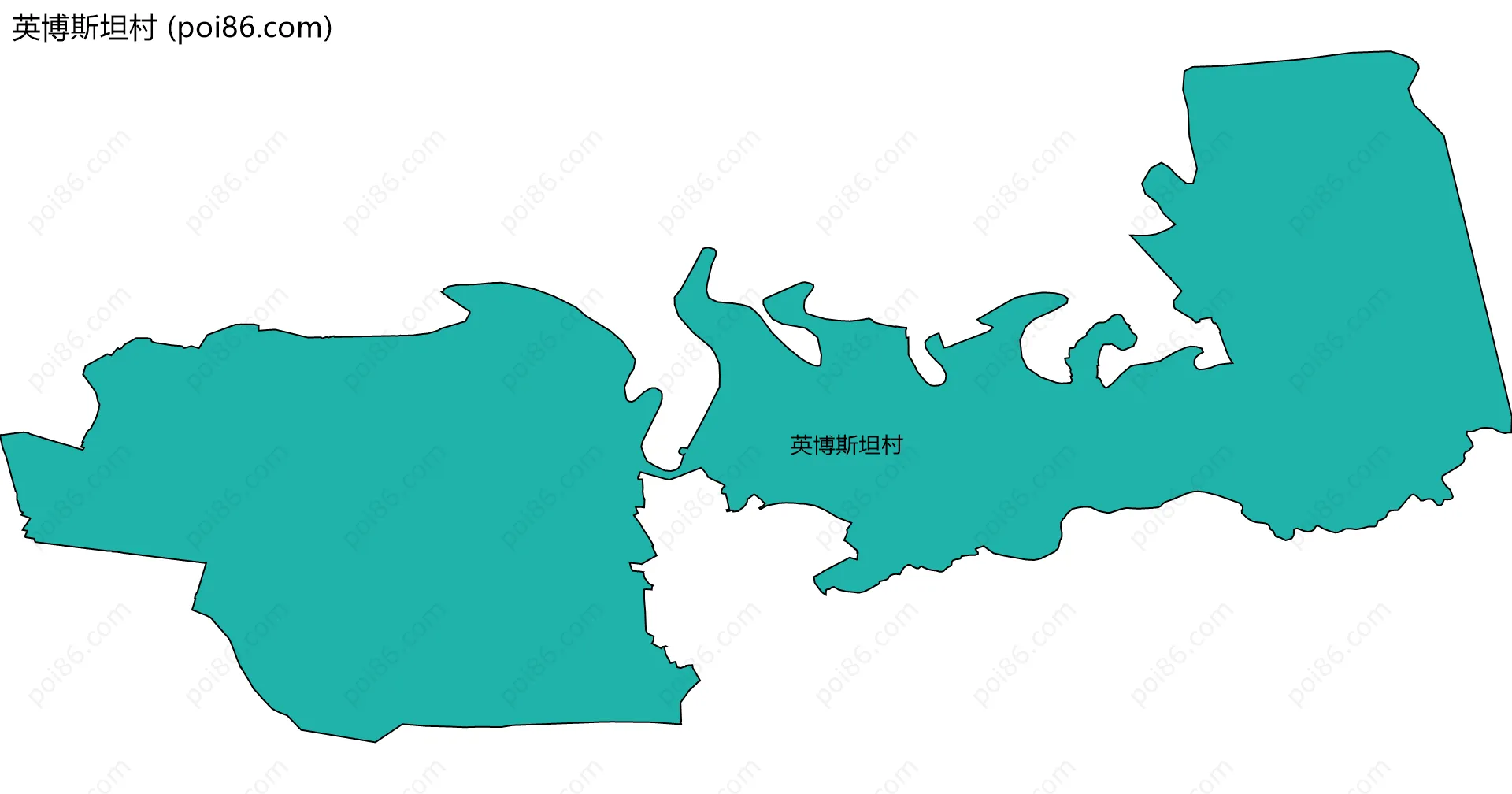 英博斯坦村边界地图