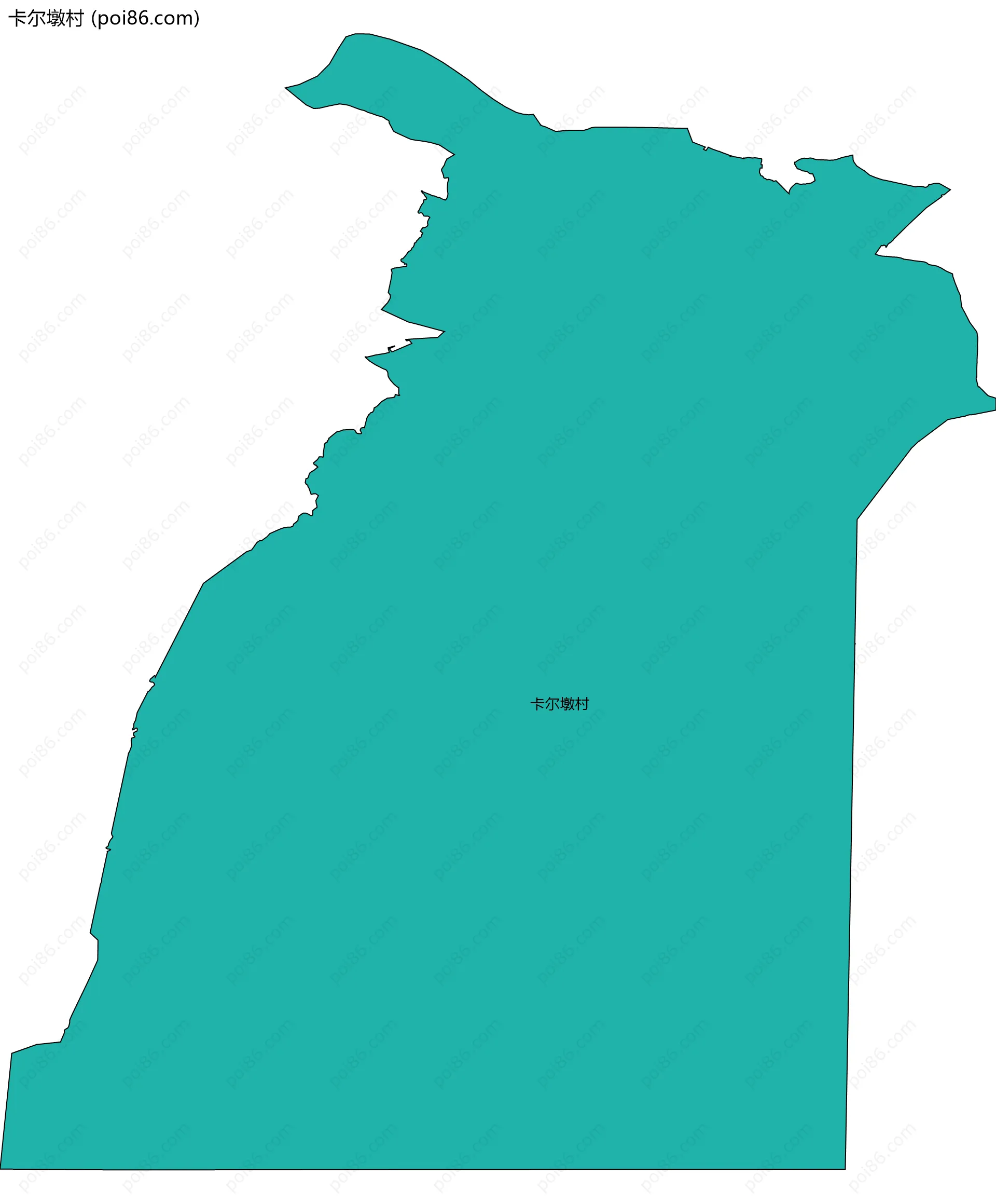 卡尔墩村边界地图