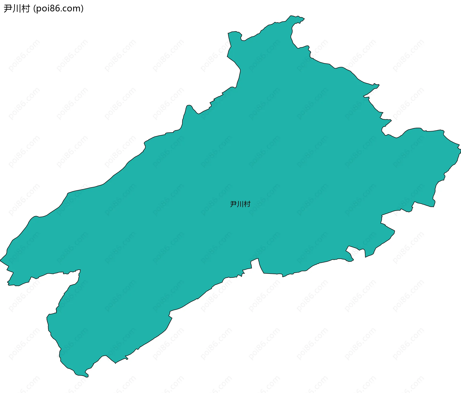 尹川村边界地图