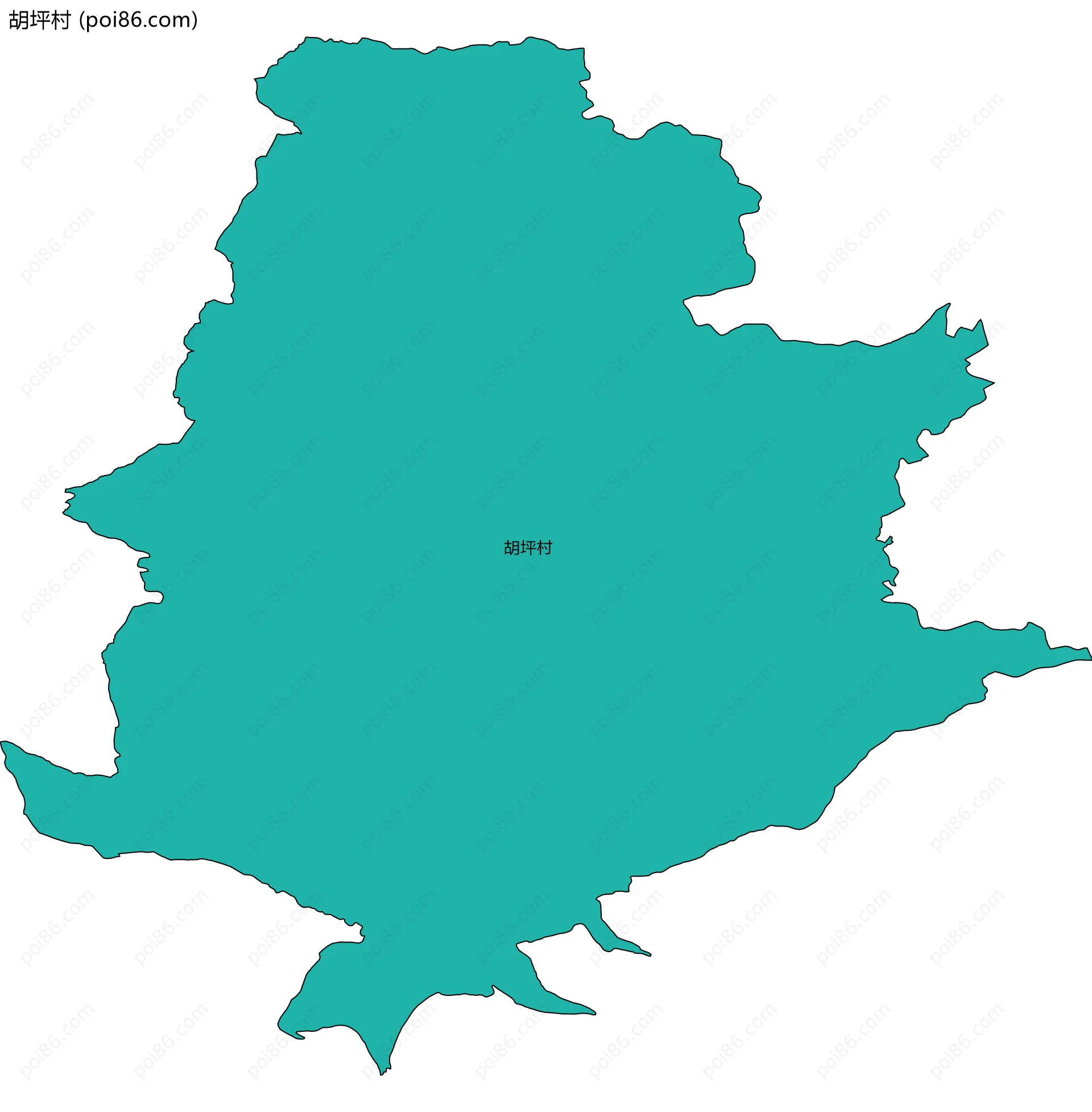 胡坪村边界地图