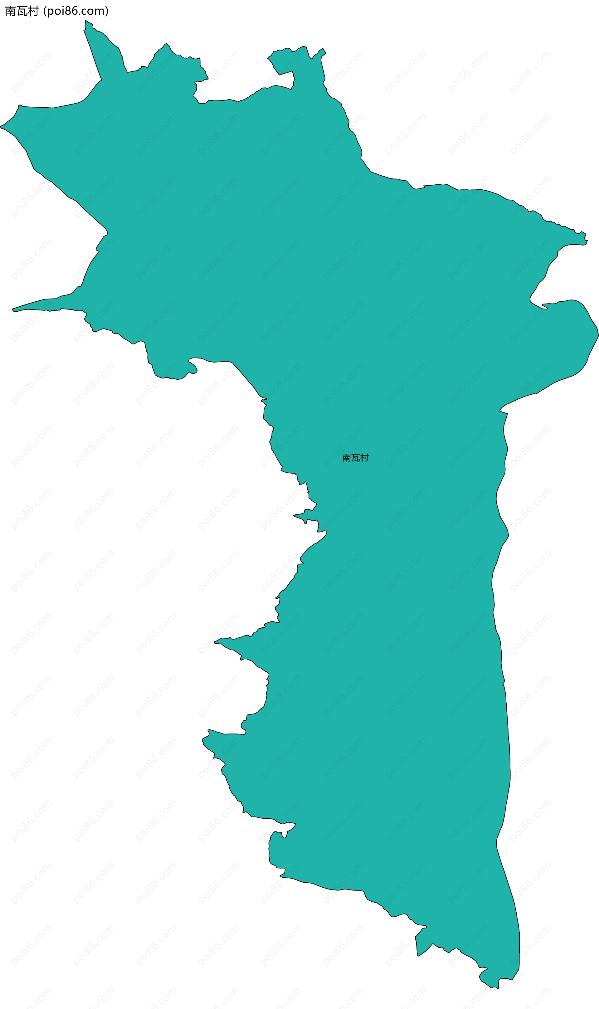 南瓦村边界地图