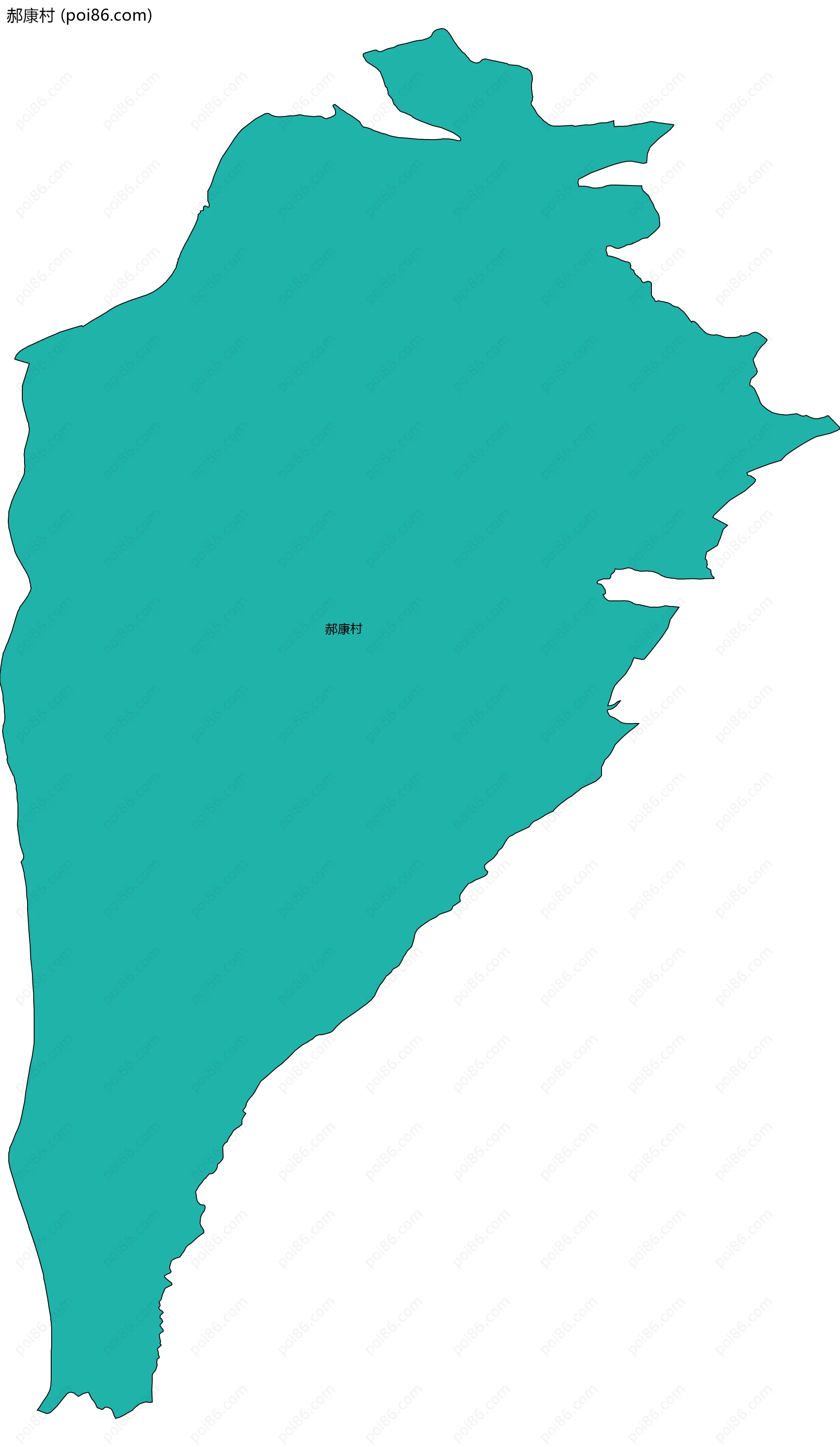 郝康村边界地图