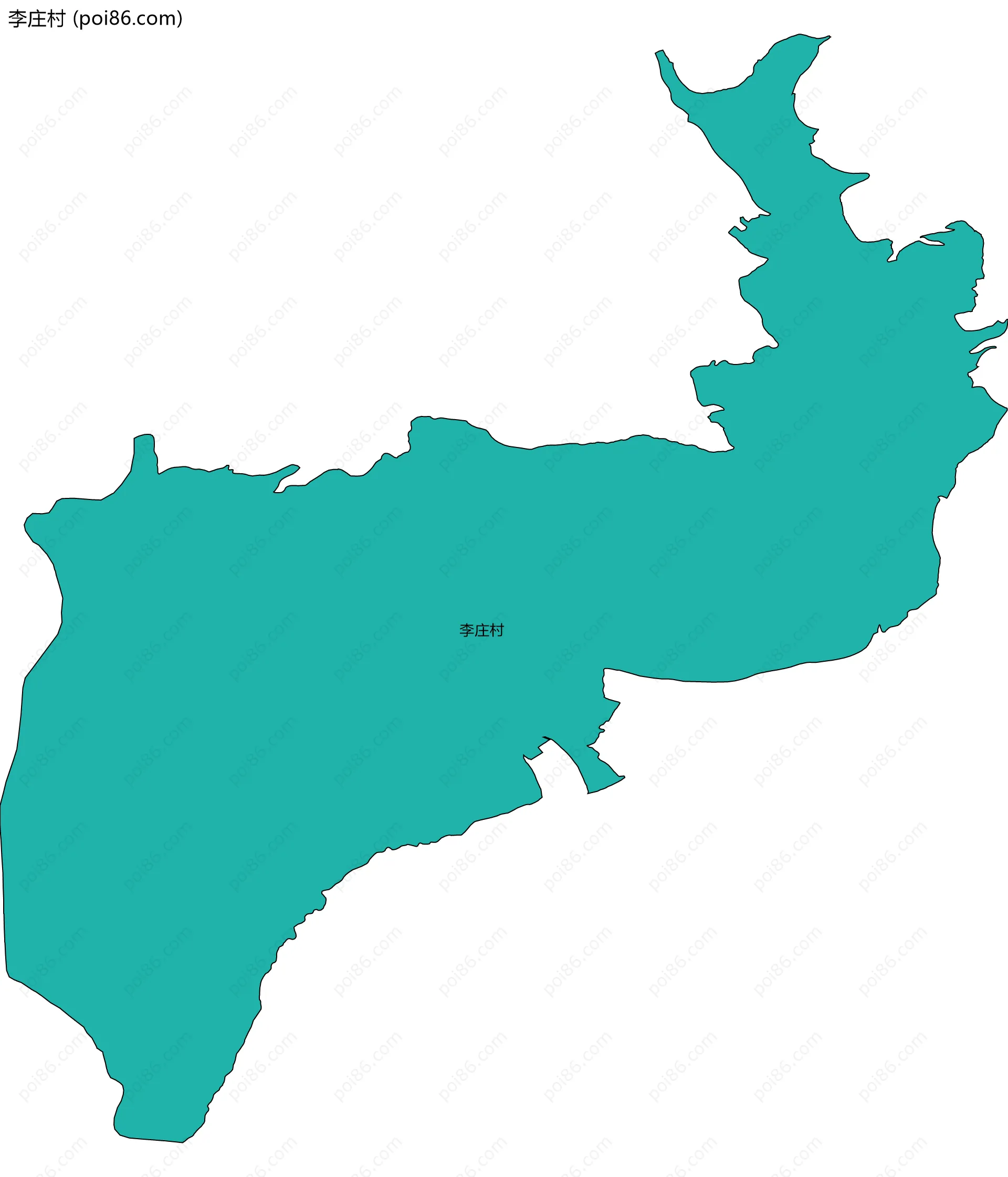 李庄村边界地图