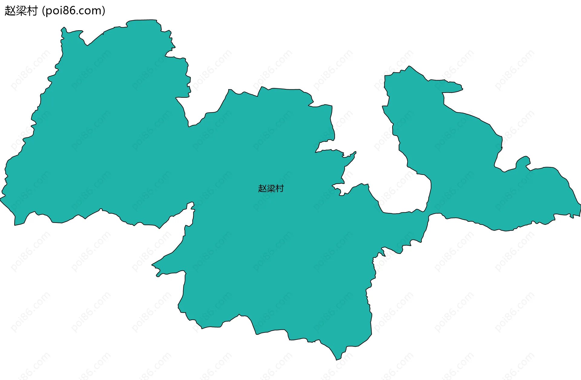 赵梁村边界地图