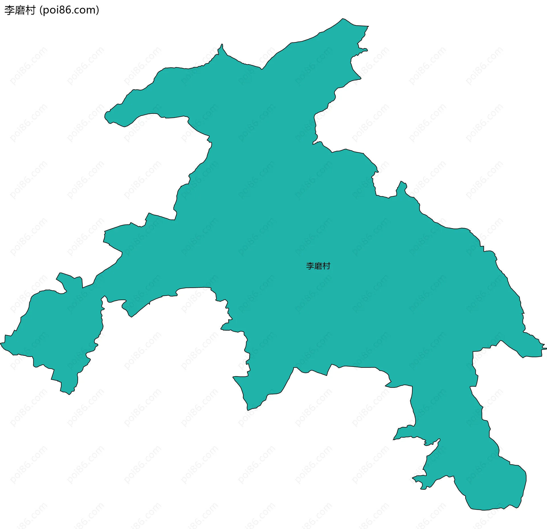 李磨村边界地图