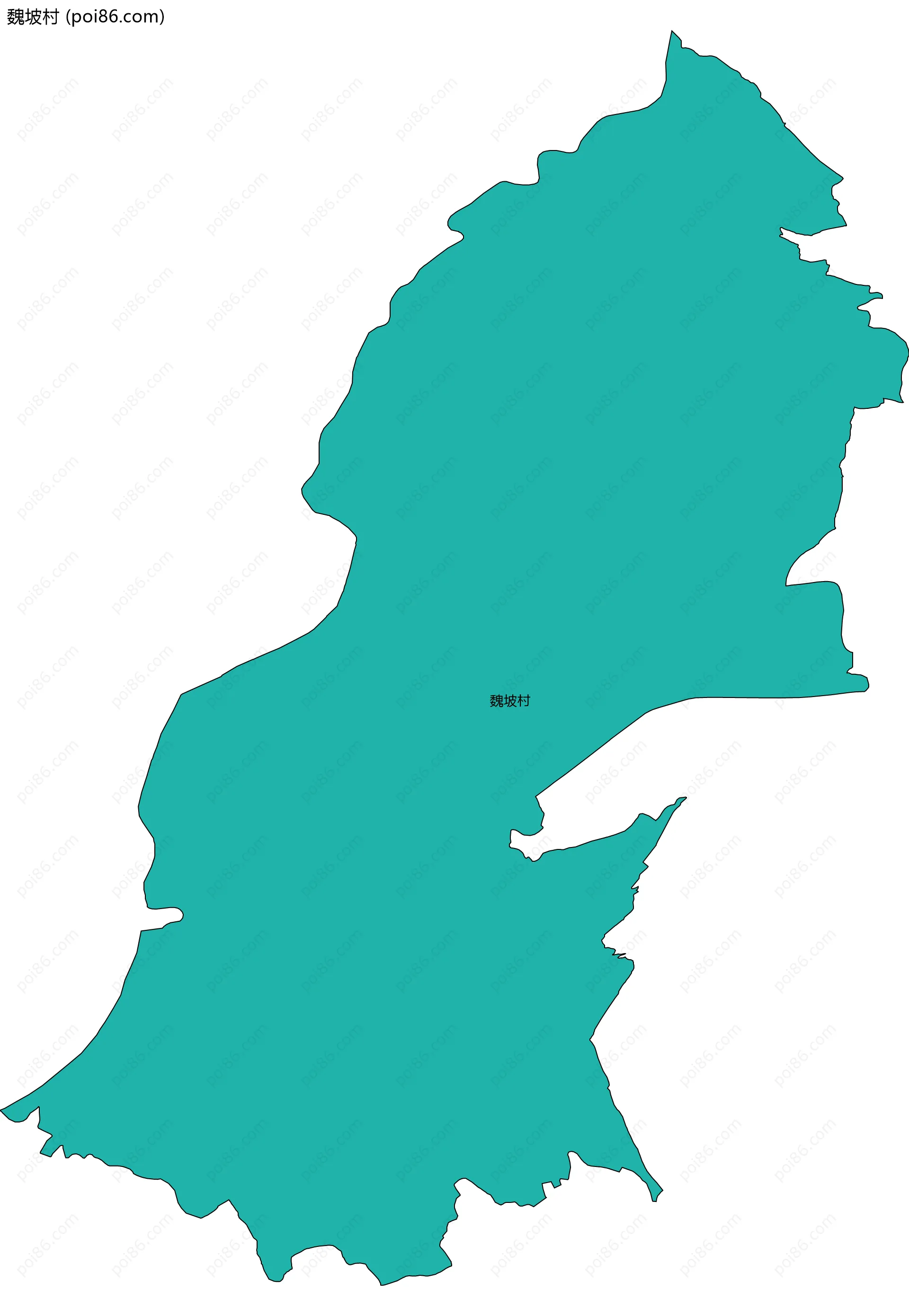 魏坡村边界地图