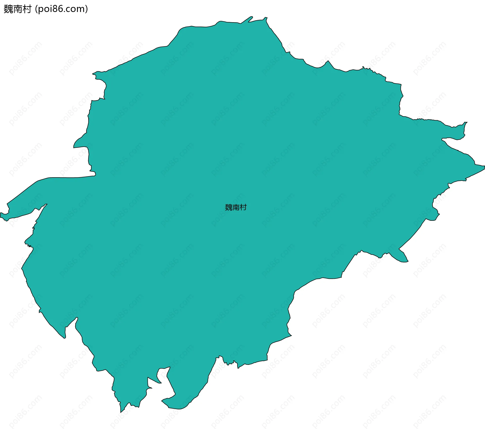 魏南村边界地图