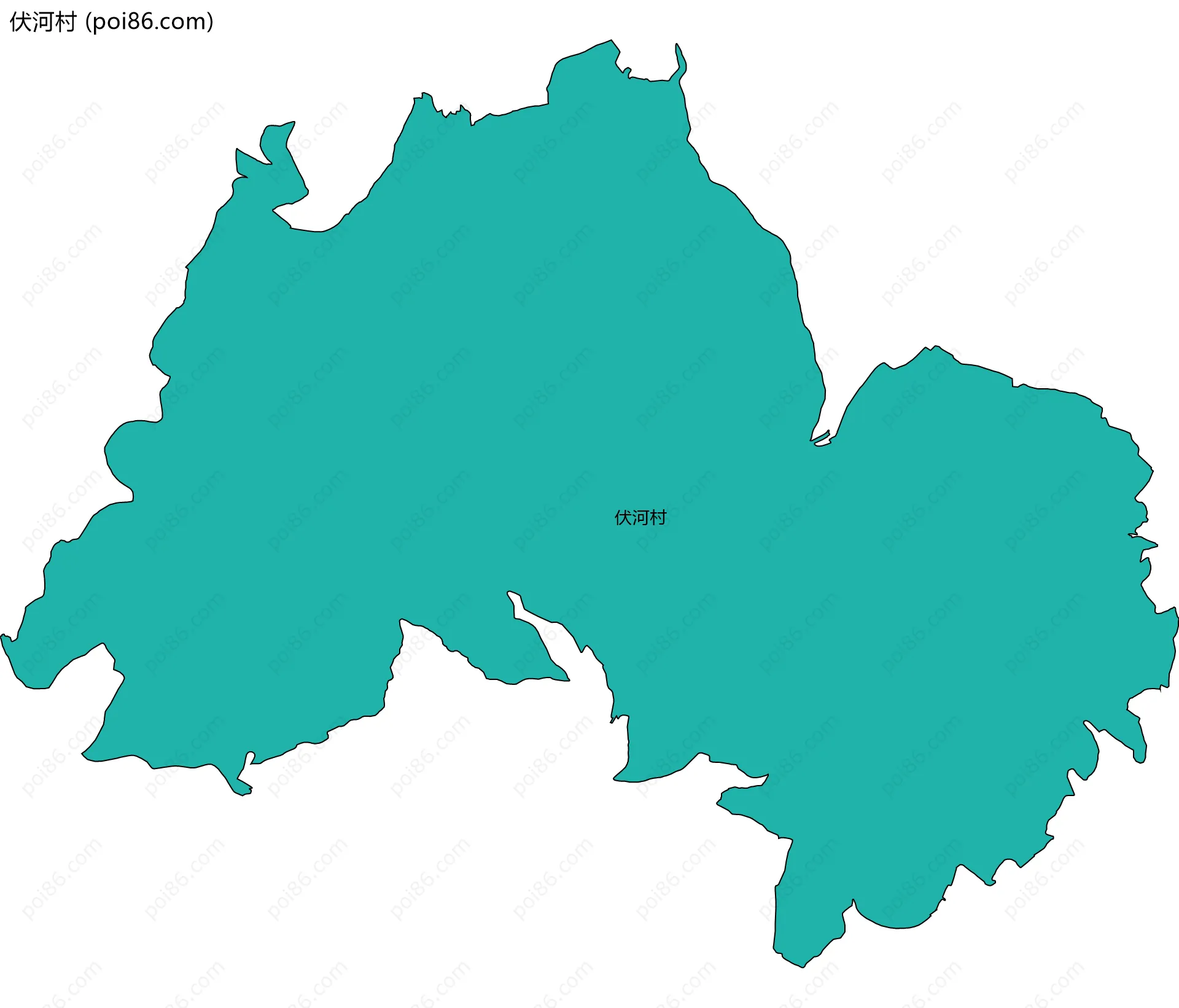 伏河村边界地图