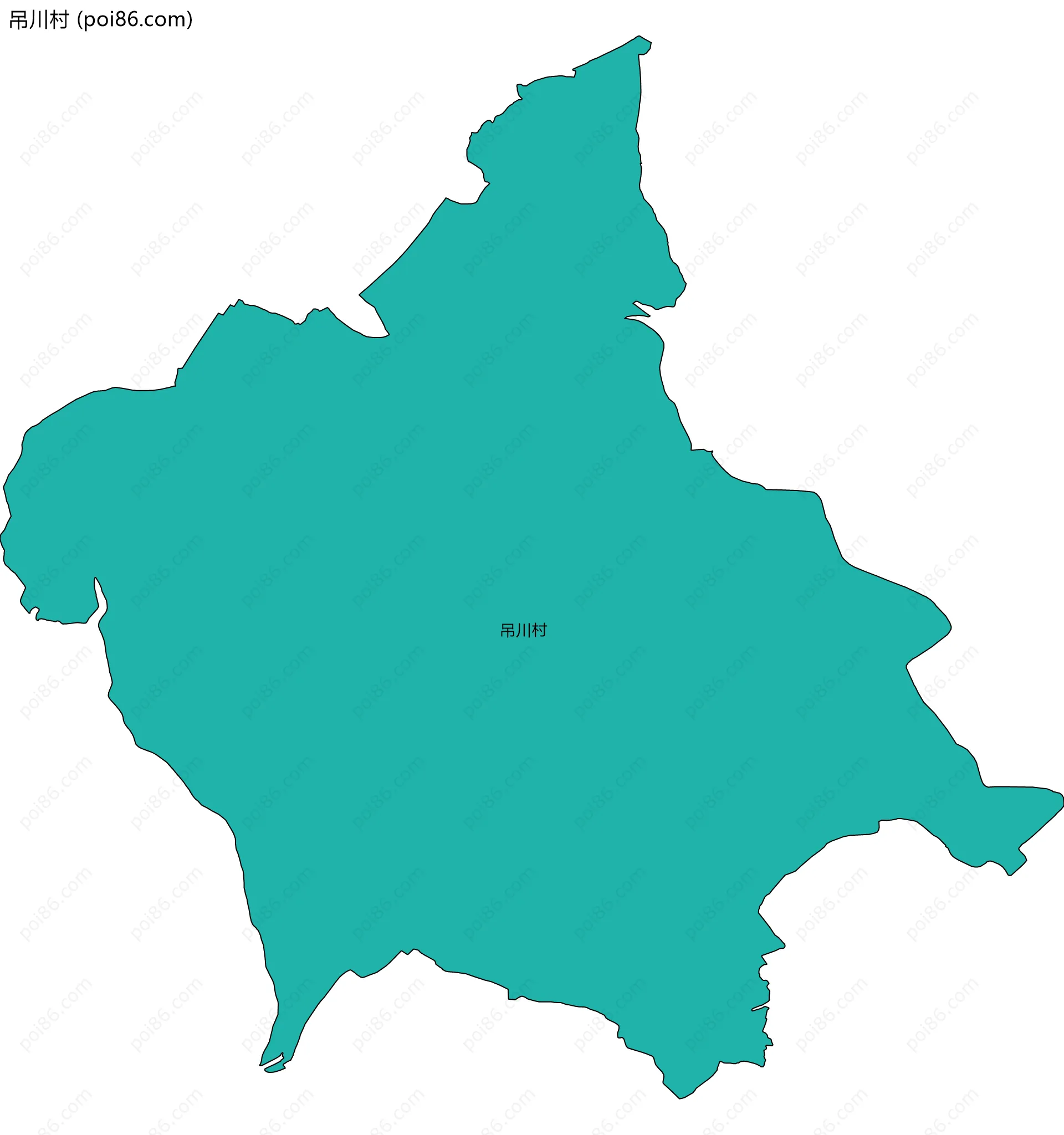 吊川村边界地图