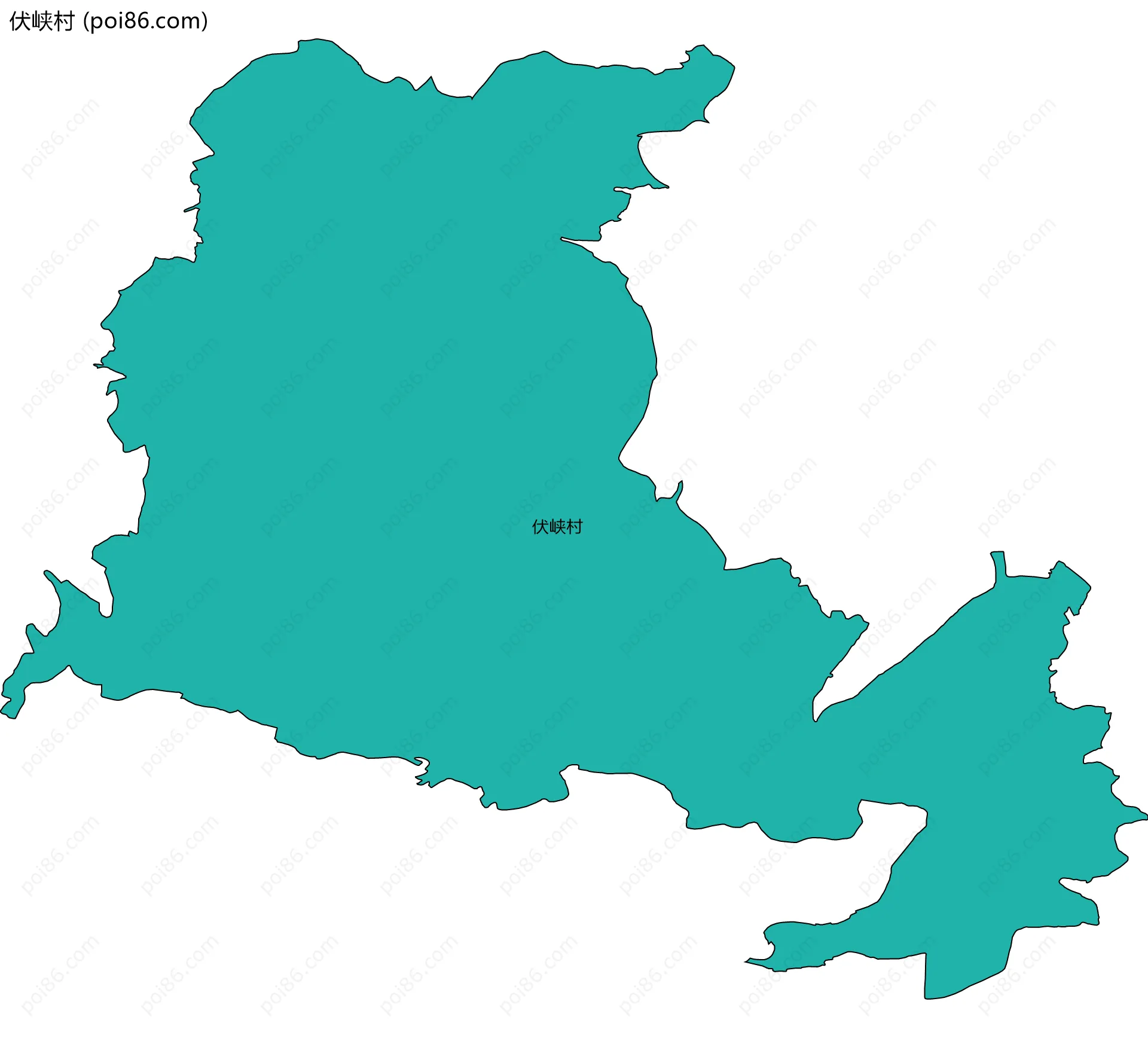 伏峡村边界地图