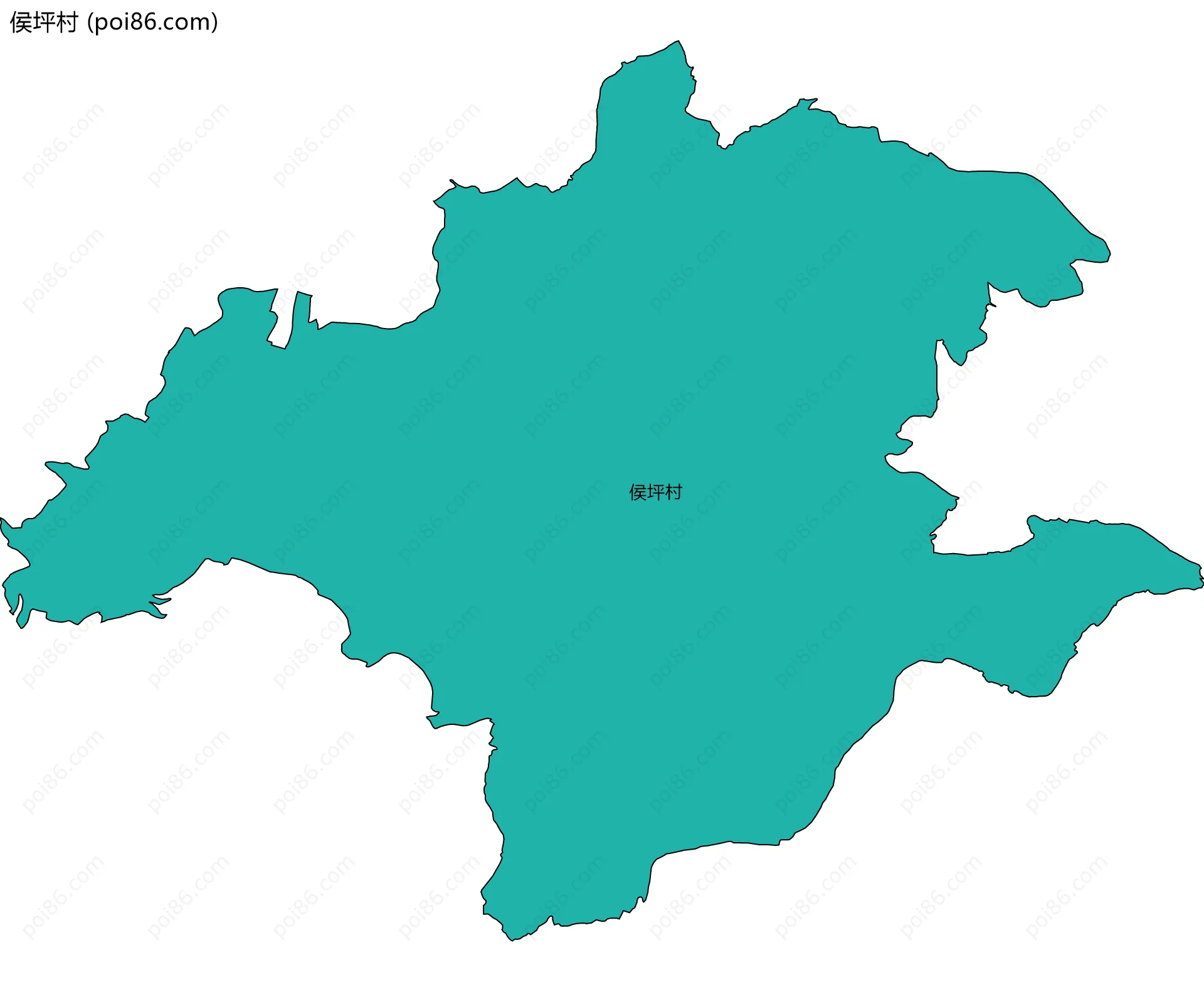 侯坪村边界地图