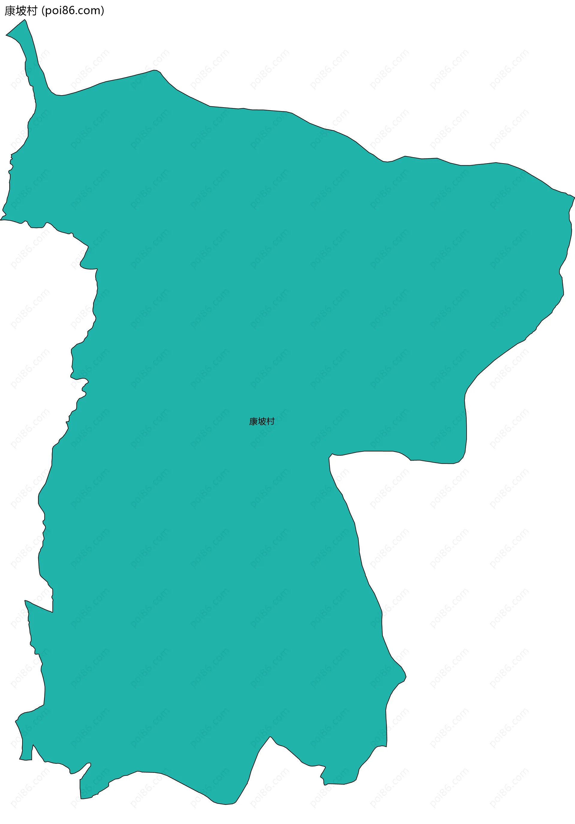 康坡村边界地图