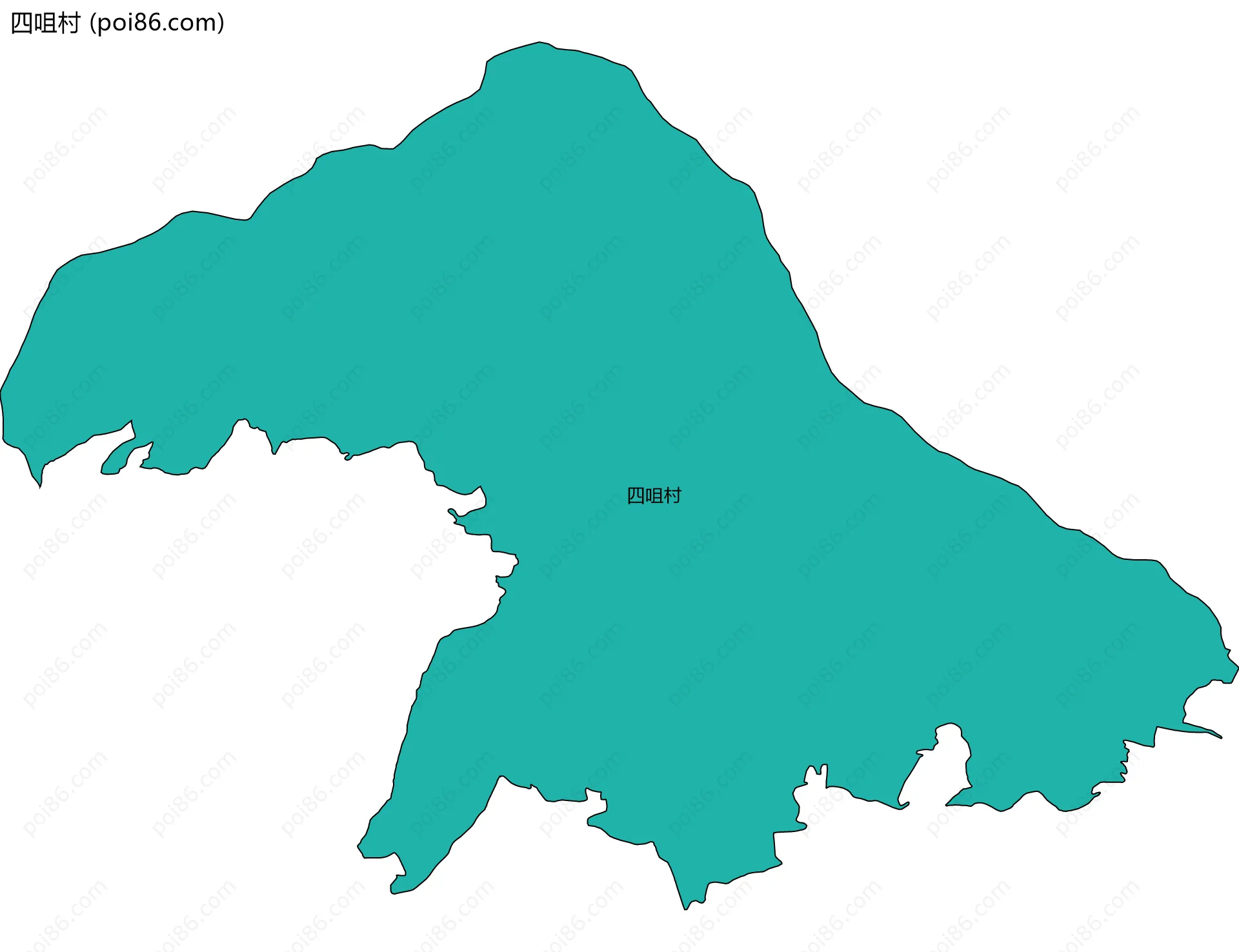 四咀村边界地图