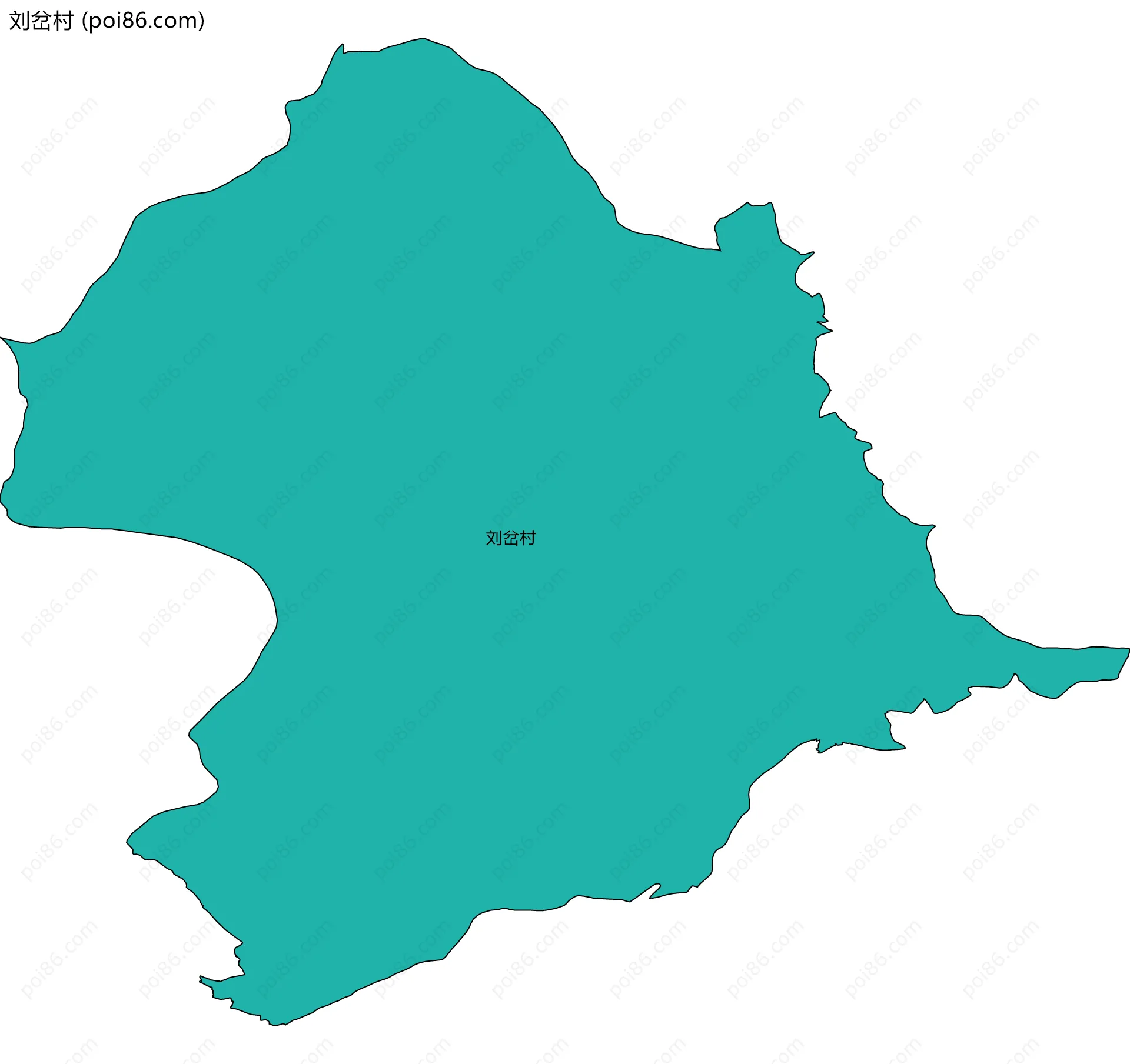 刘岔村边界地图