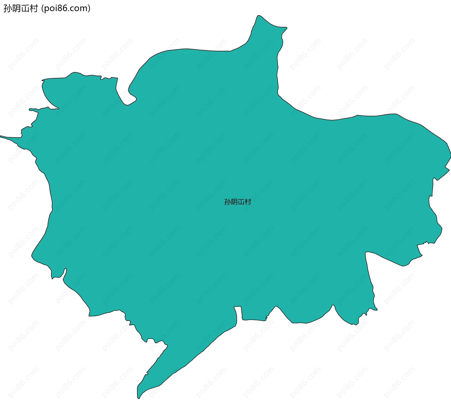 孙阴屲村边界地图